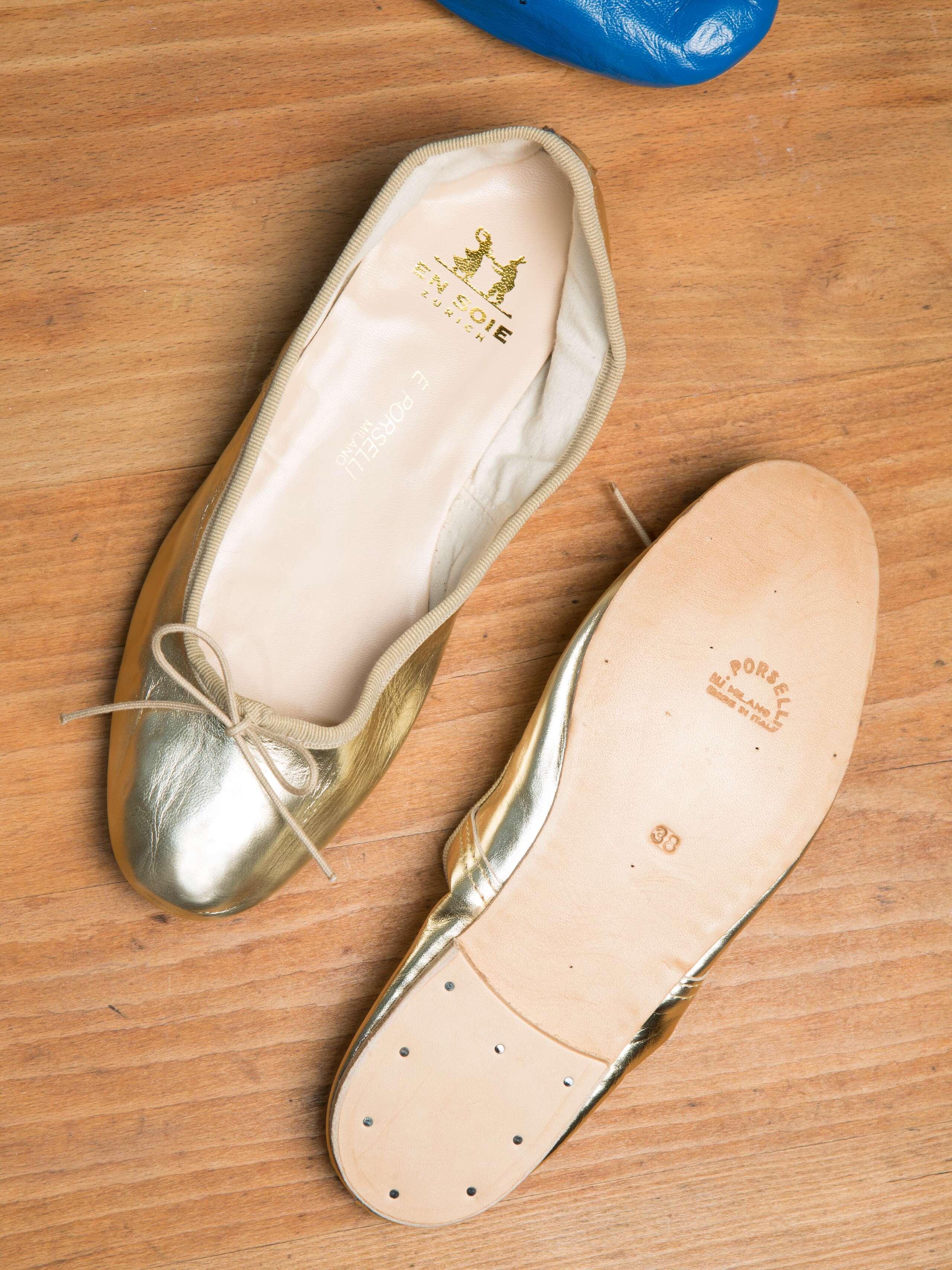 ballerina shoe on table