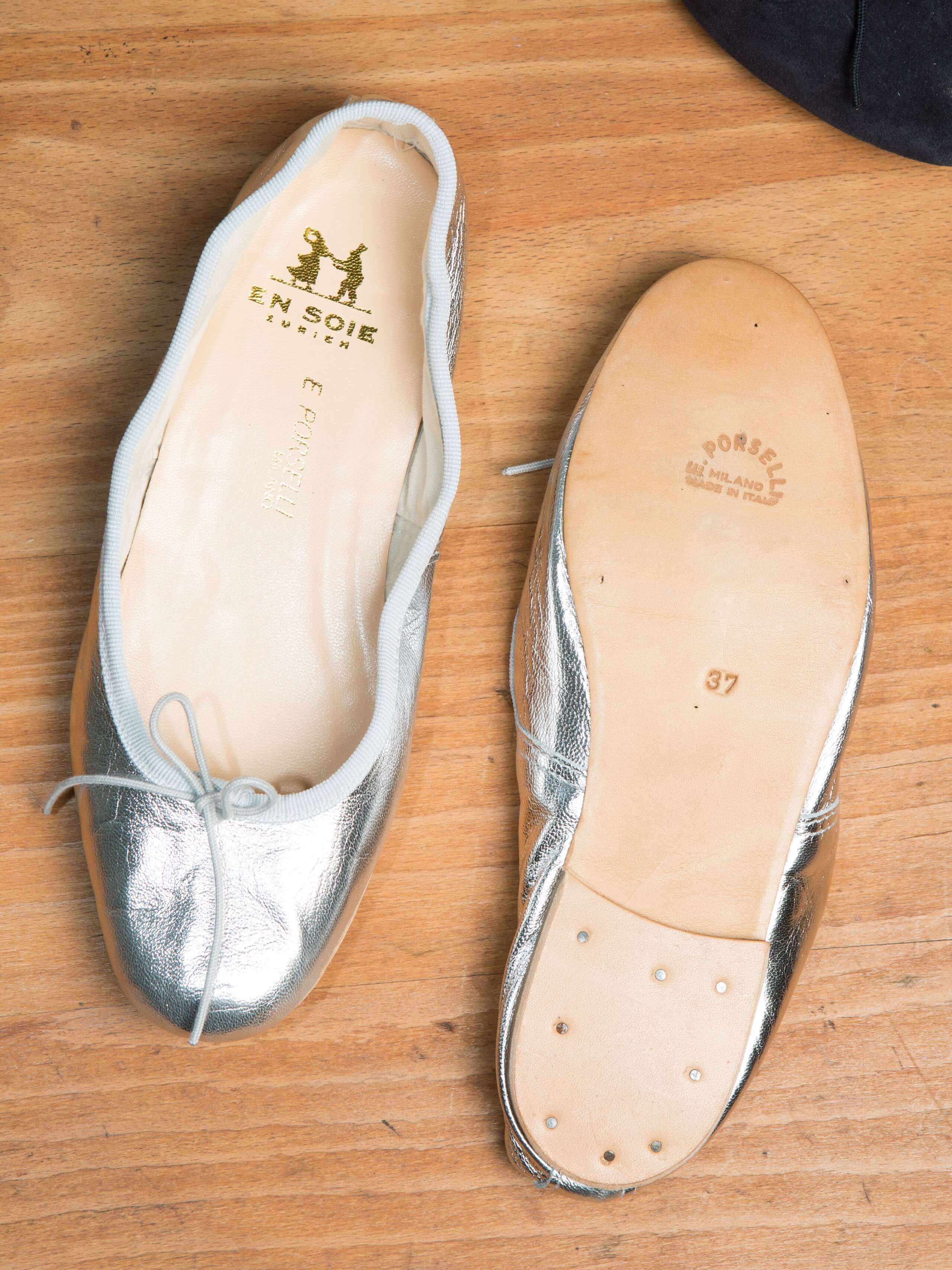 ballerina shoe on table