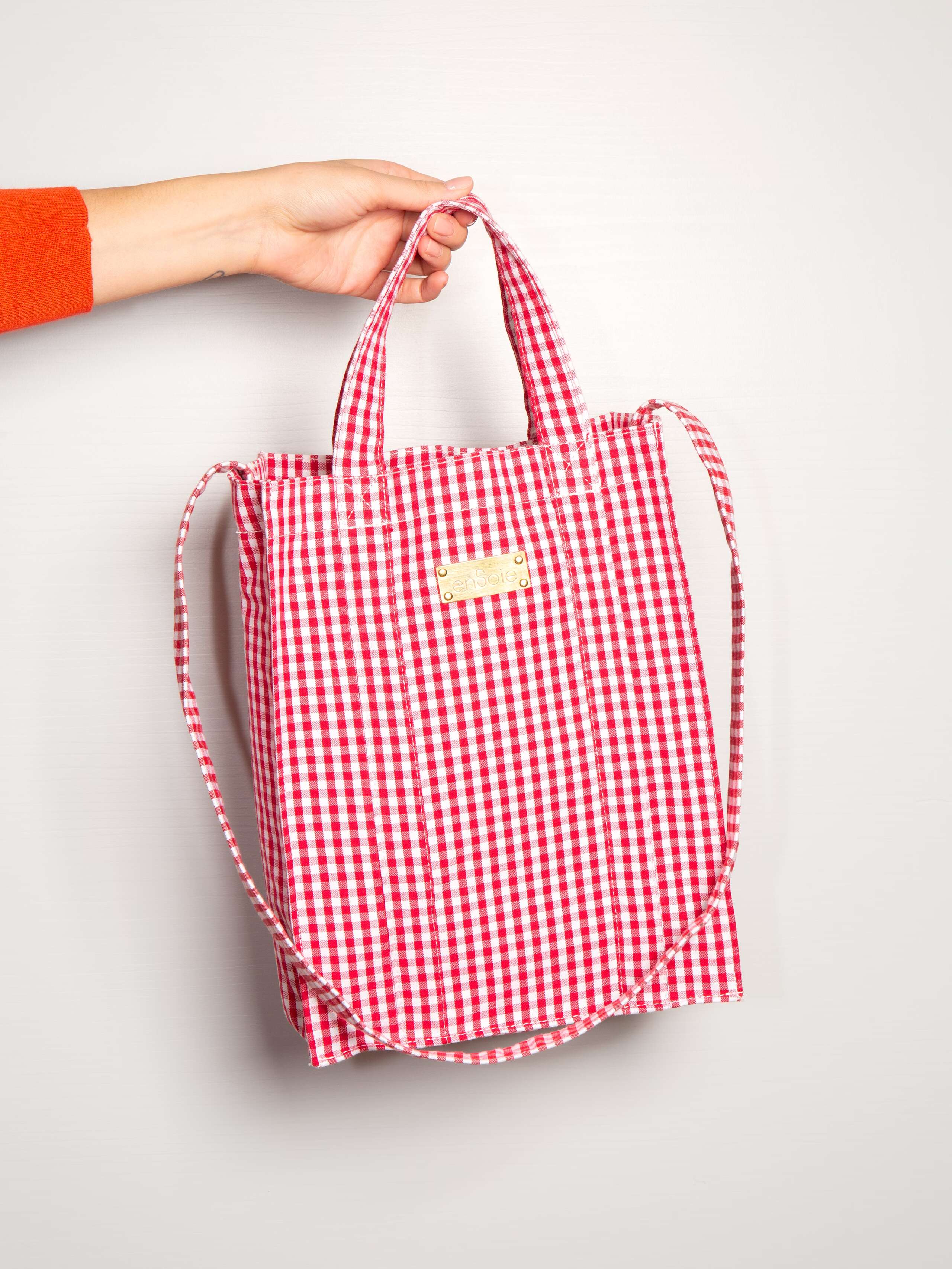 cotton cabas bag vichy