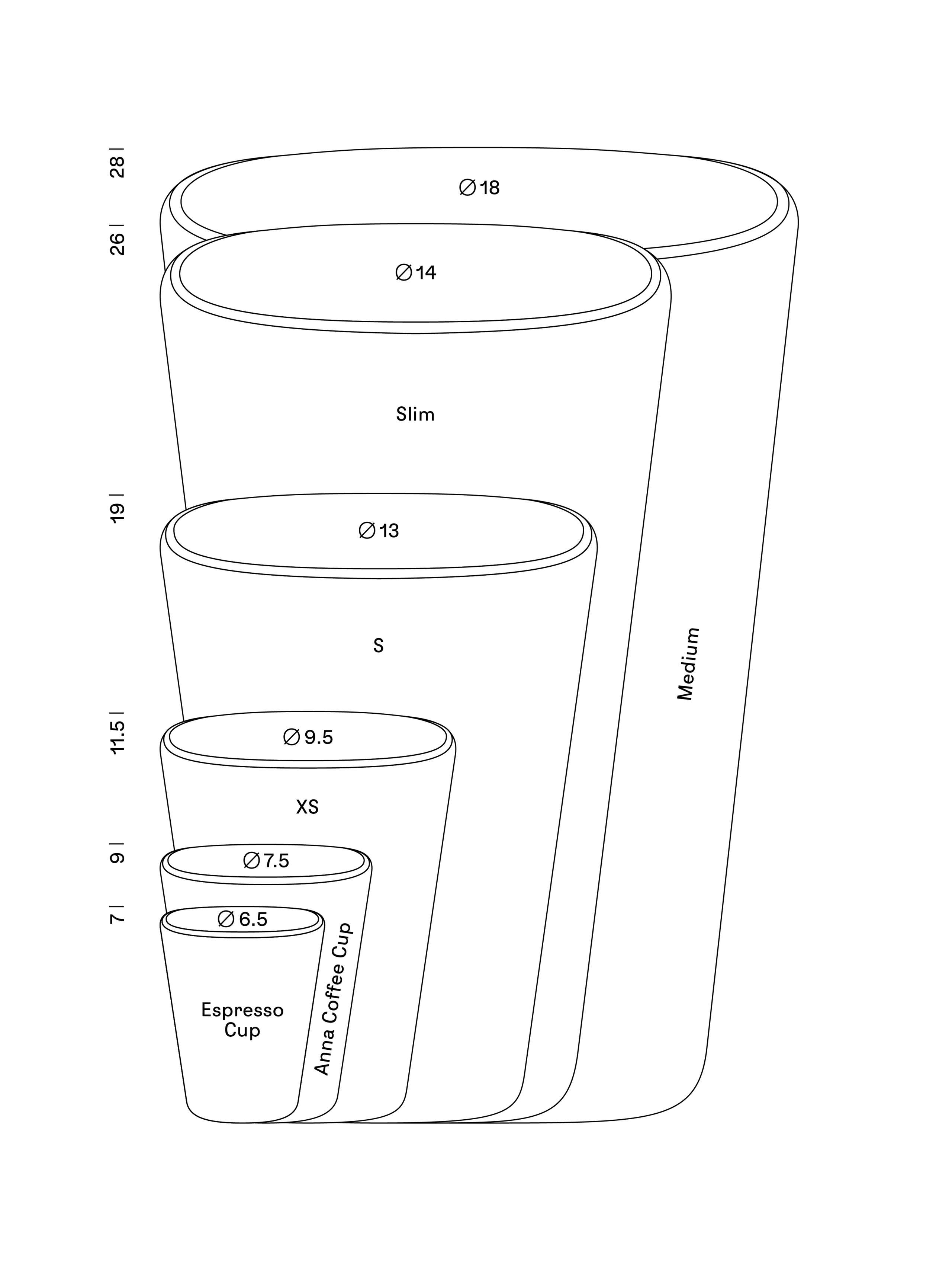 Vases sizes
