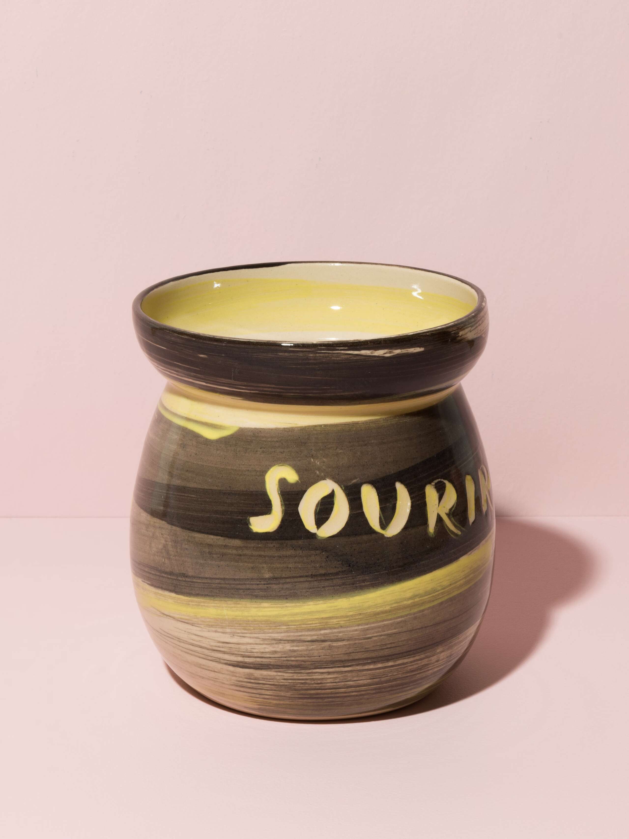 Unique vase hand printed made in Switzerland 