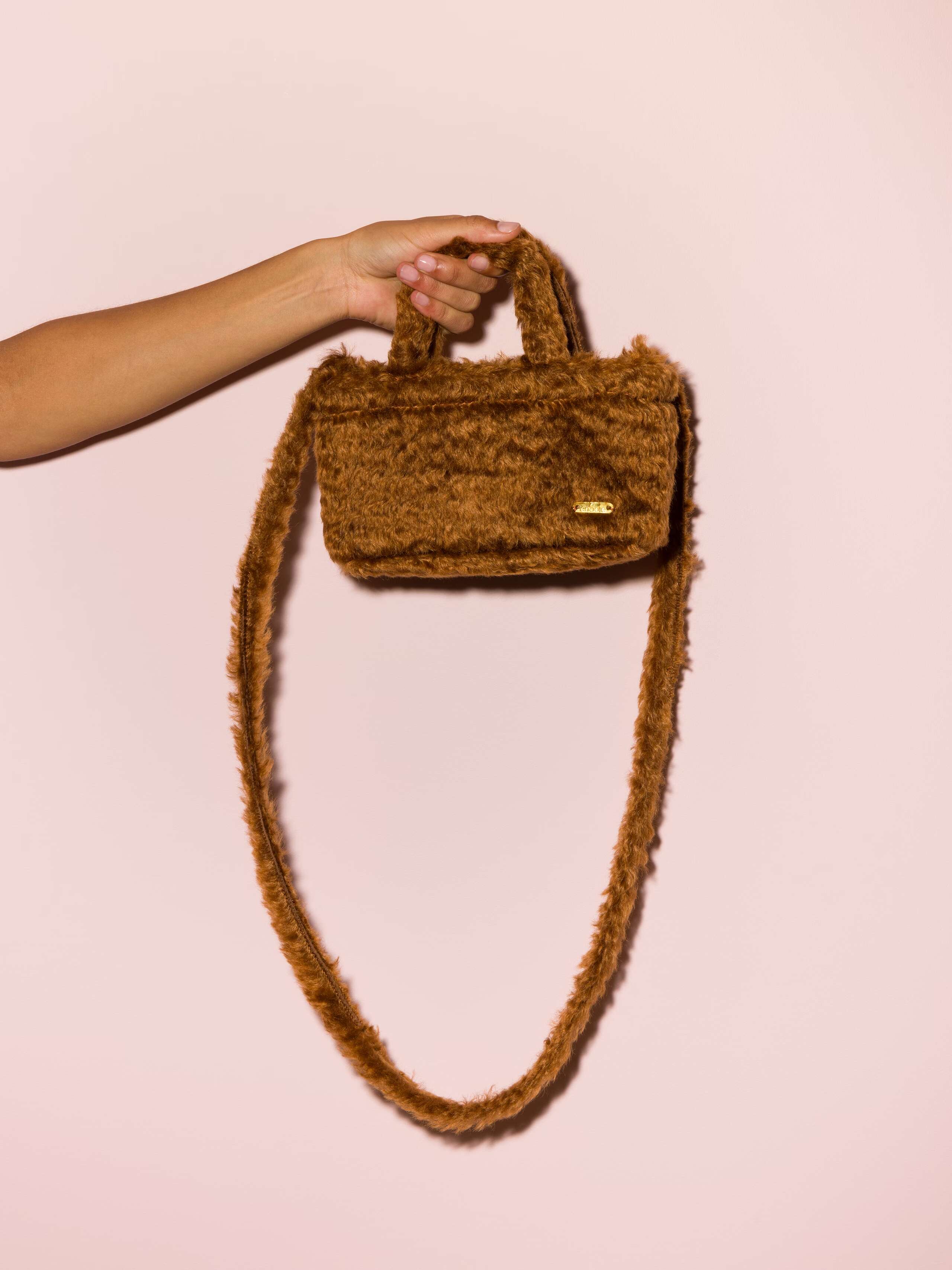 Picture of a micro bag in a soft mohair fabric