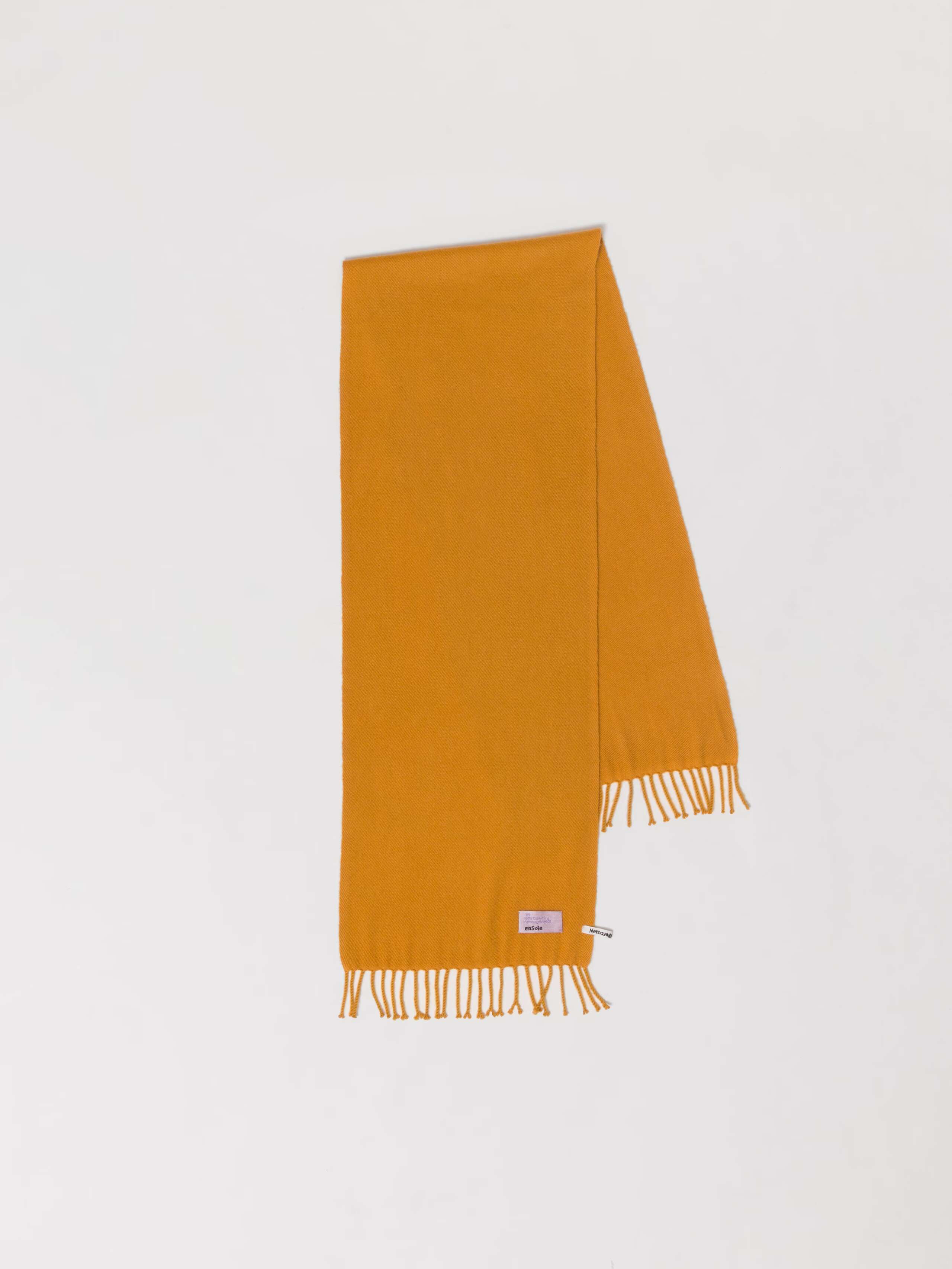 Picture of a yellow cashmere scarf
