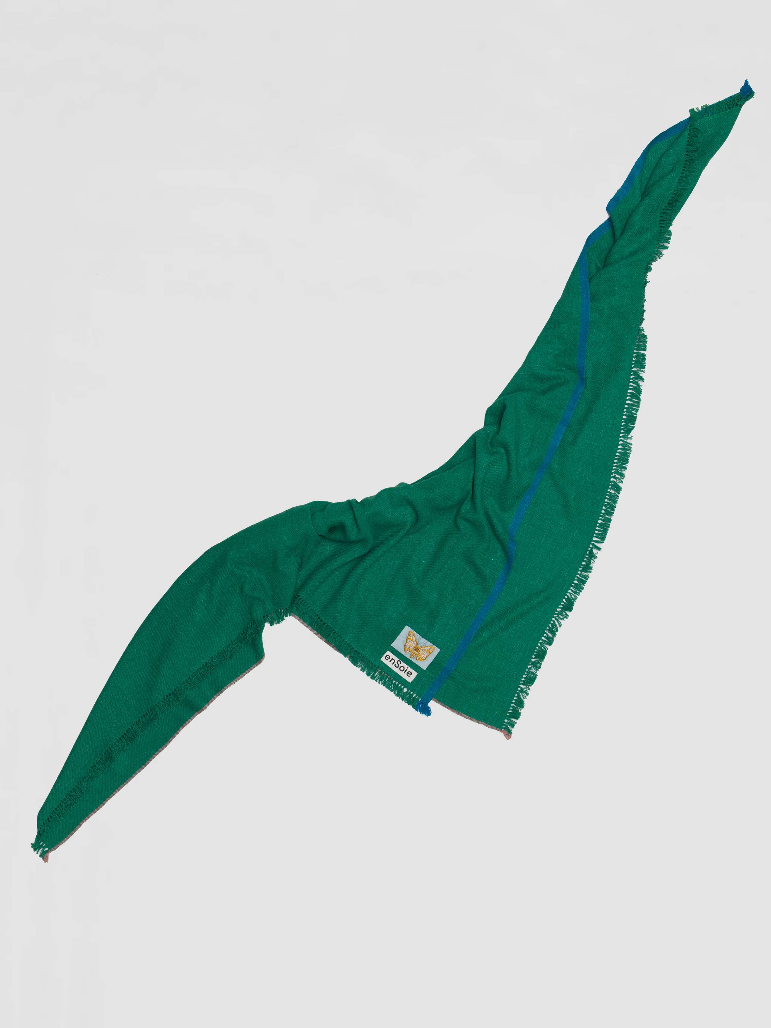 Picture of a green silk scarf