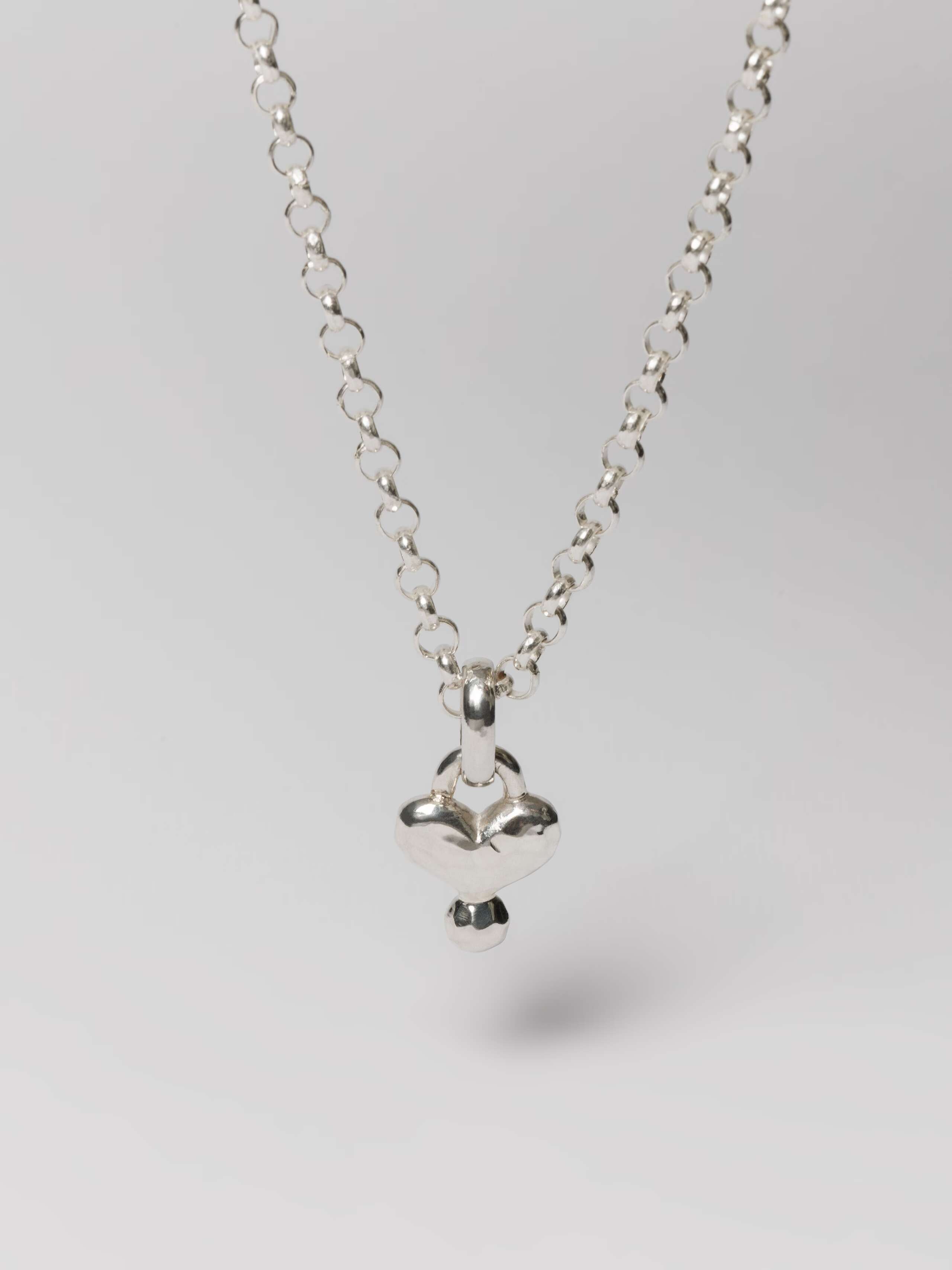 Classic enSoie Heart in sterling silver extra small