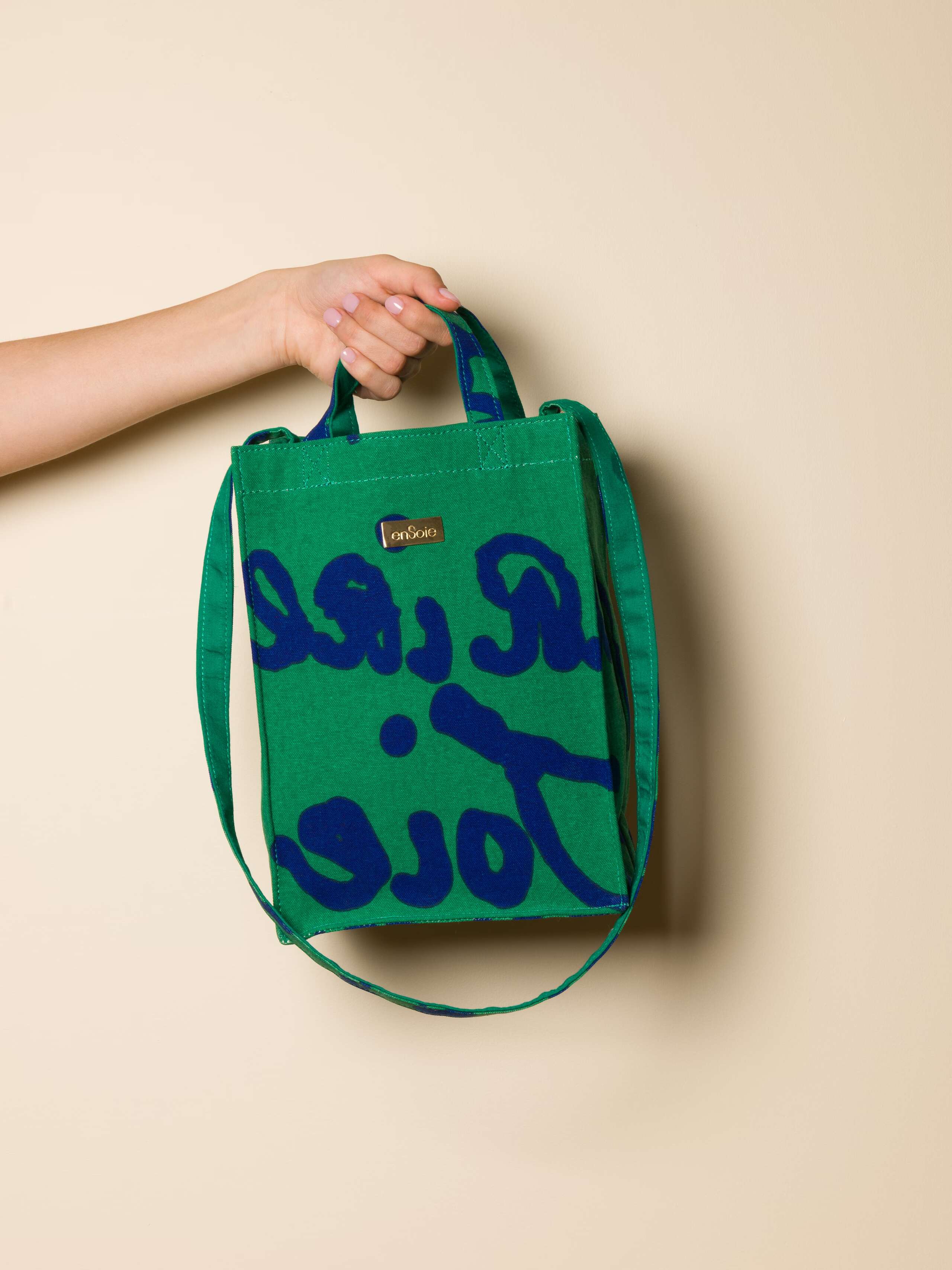 Proverb Cabas bag cotton canvas green