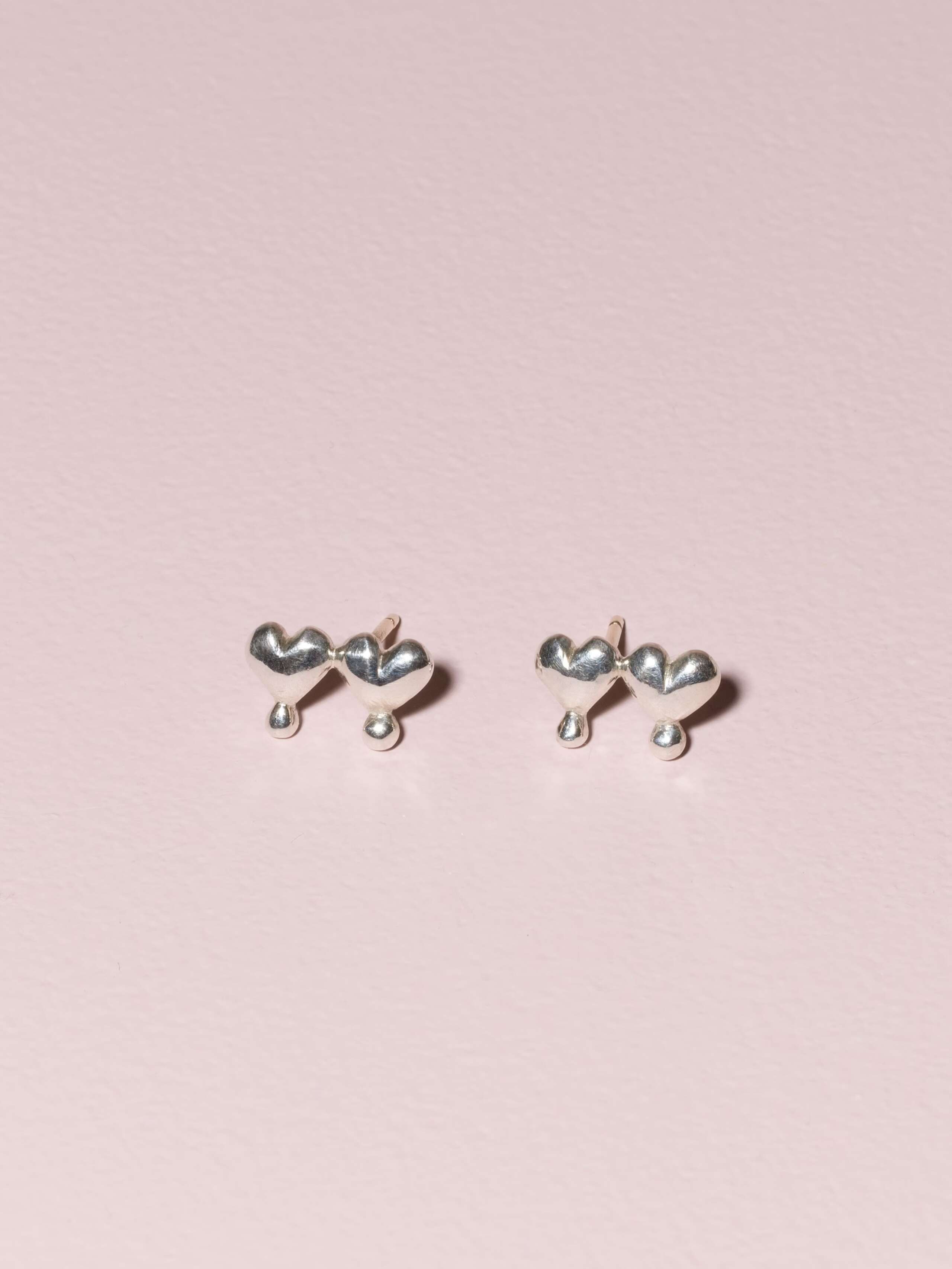 infinite love ear studs silver