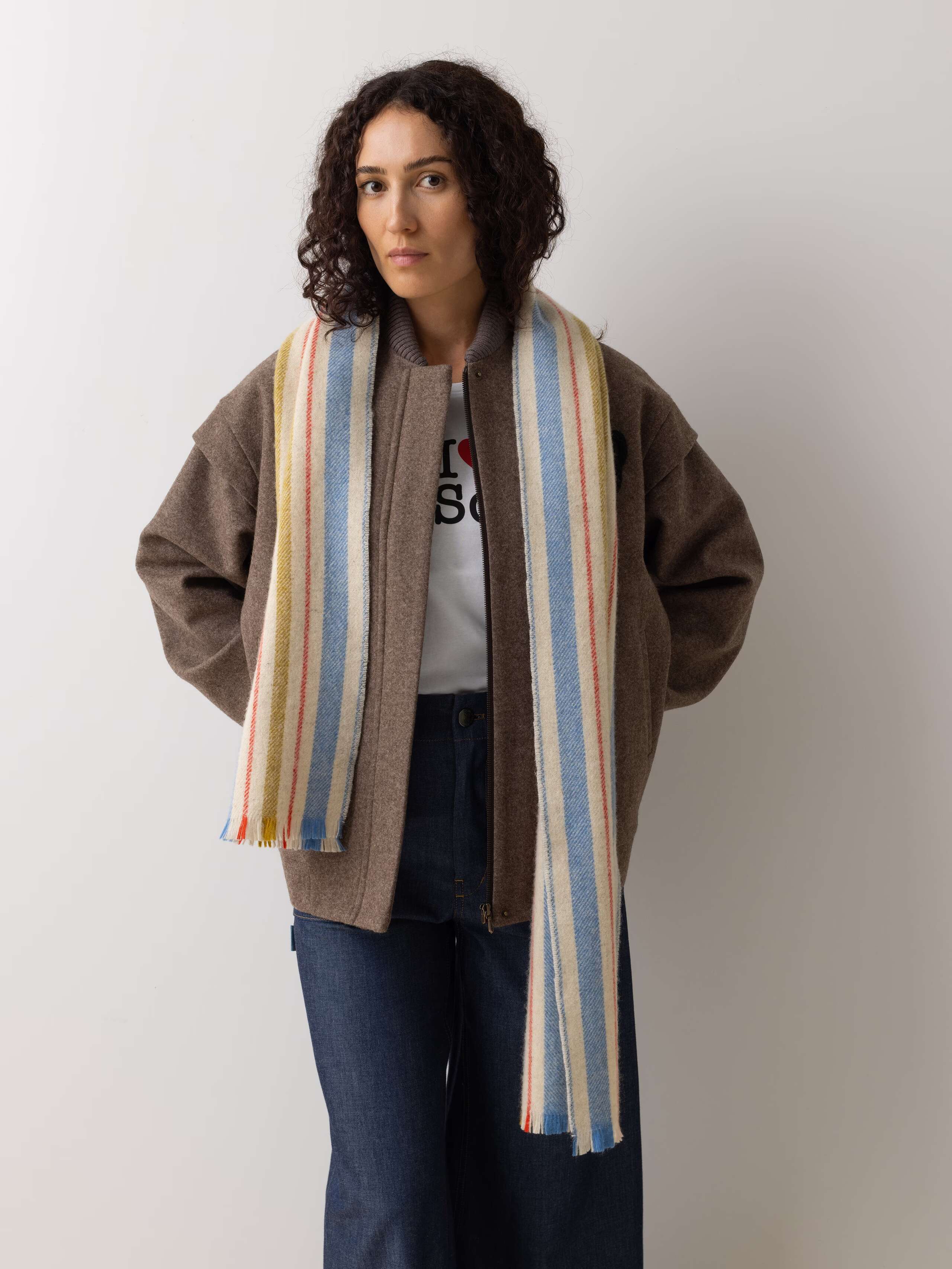 Dale wool scarf in East Striped Pattern