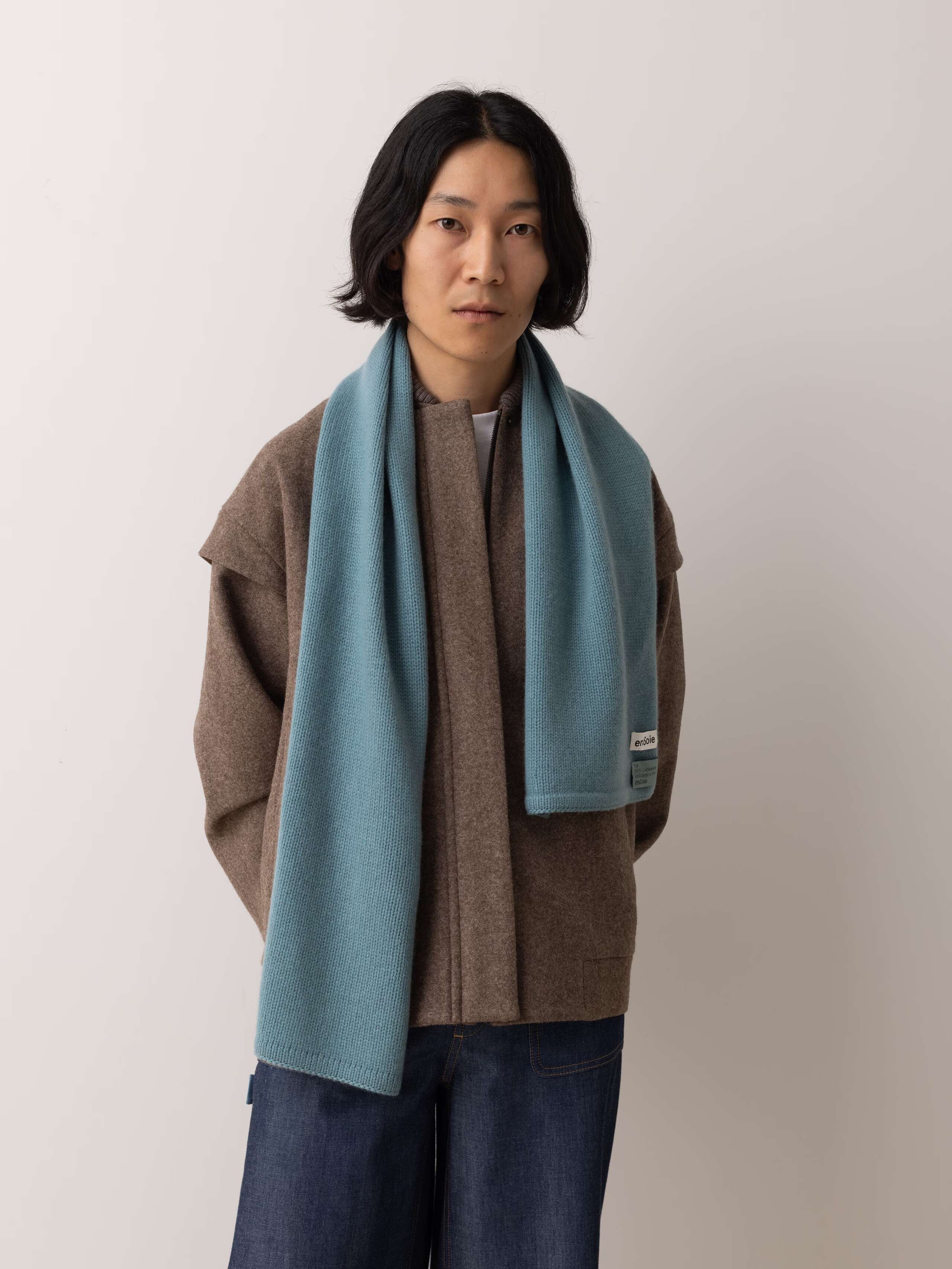 Glacier Lake Knitted cashmere scarf