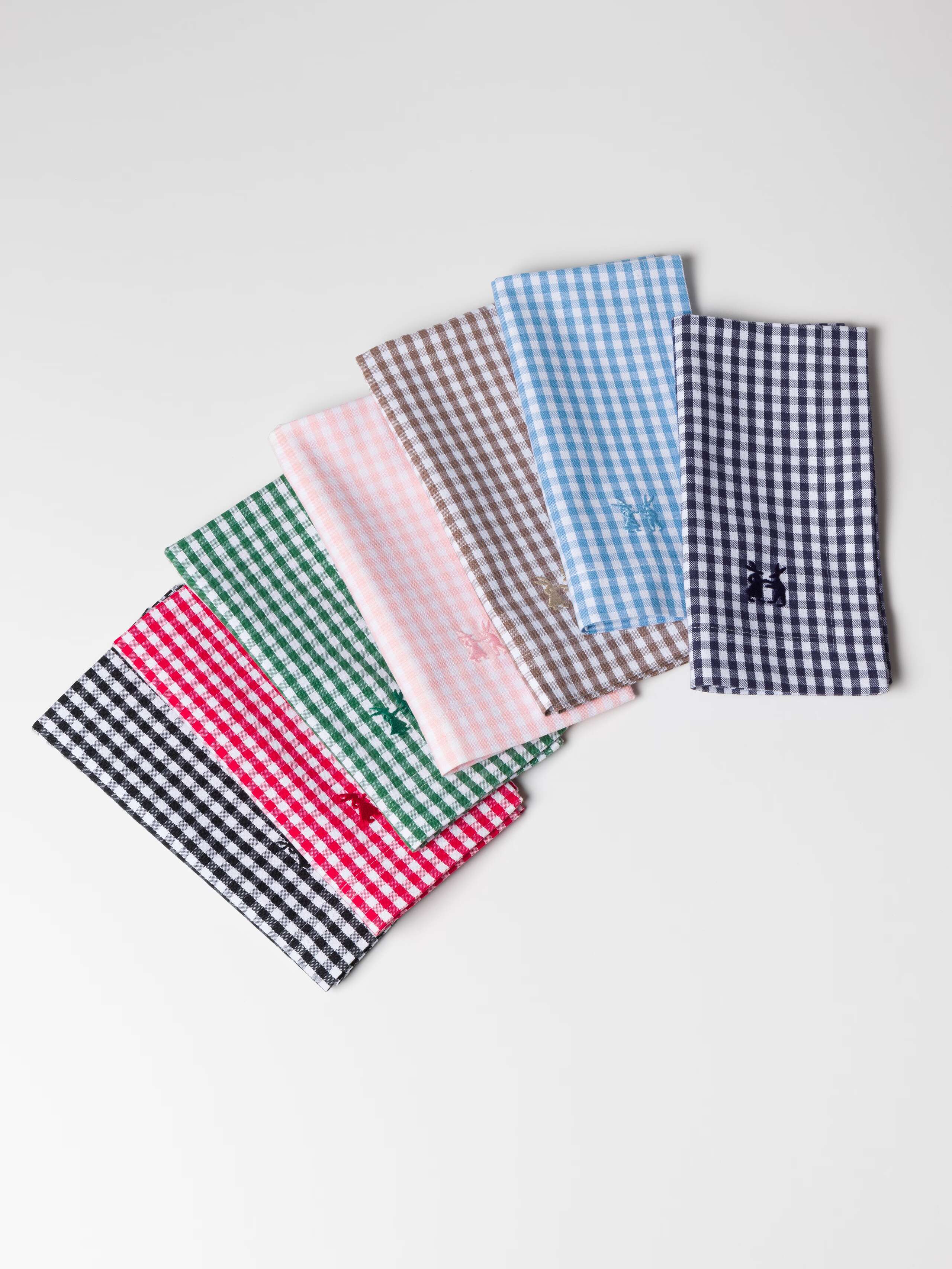 Classic Charles vichy napkins in cotton seven colours