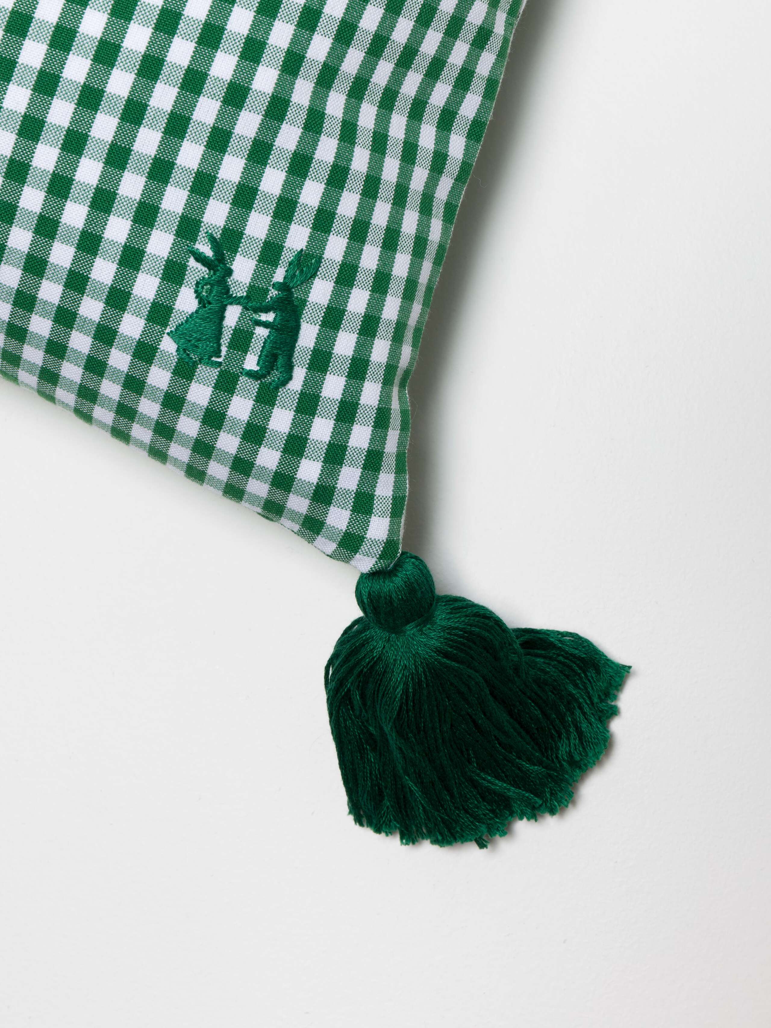 Pillow cover Mila vichy cotton linden green