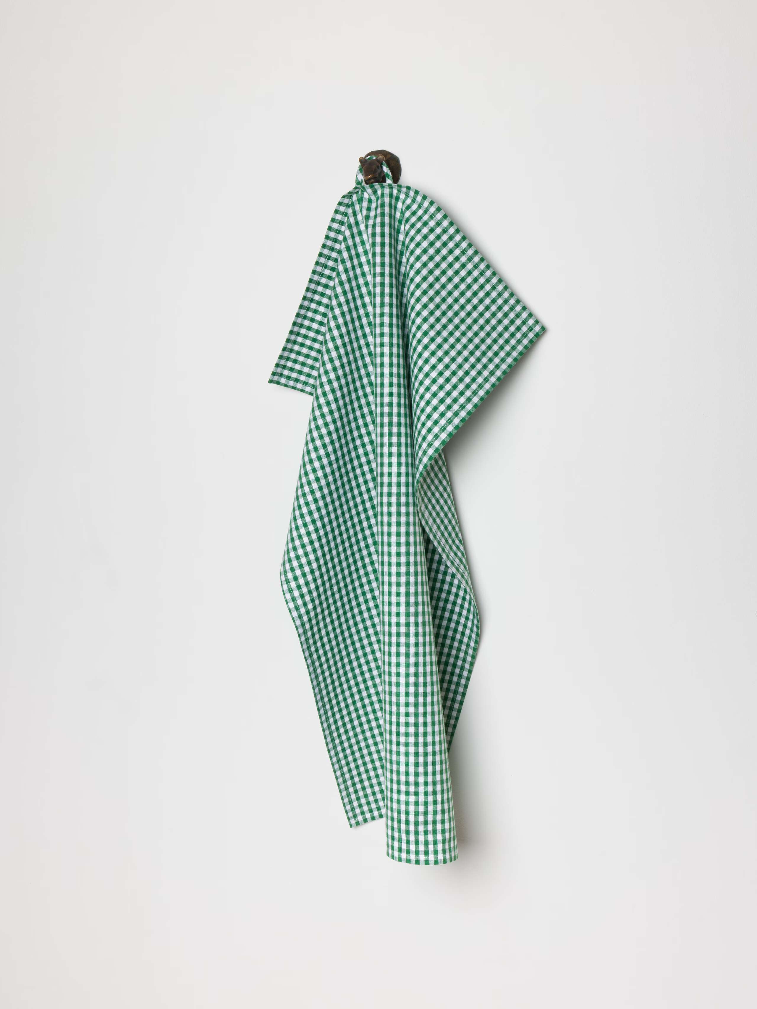 Kitchen towel vichy cotton in green