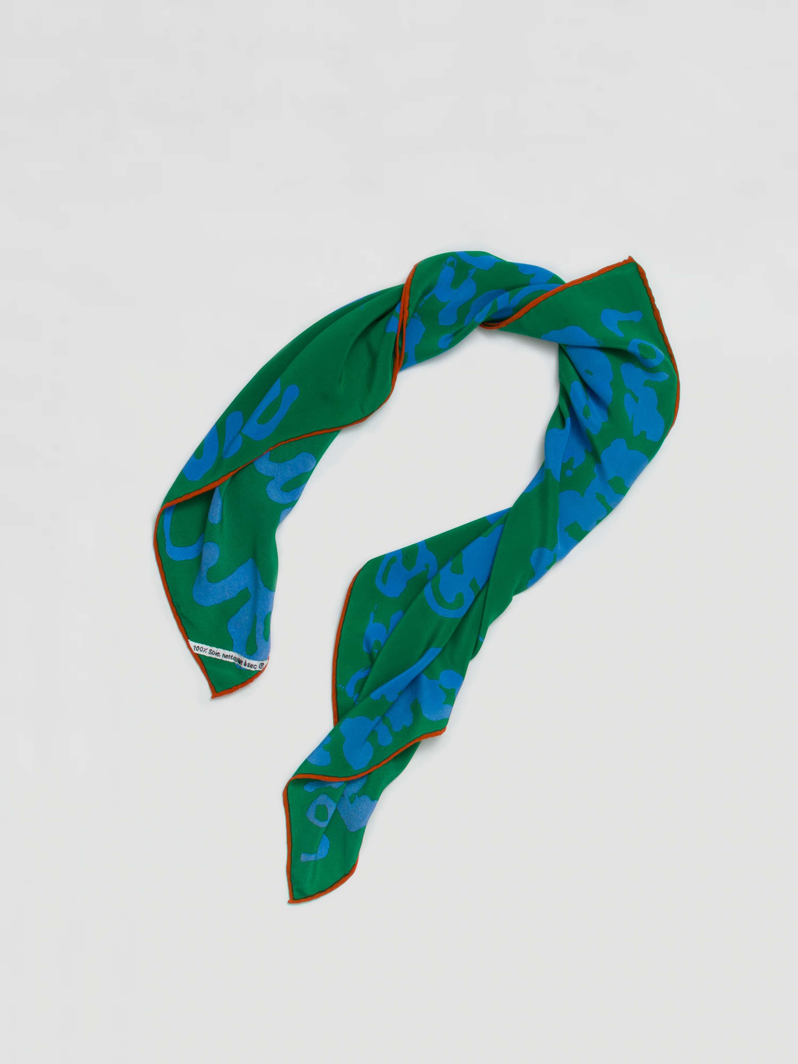Proverb foulard green blue printed 