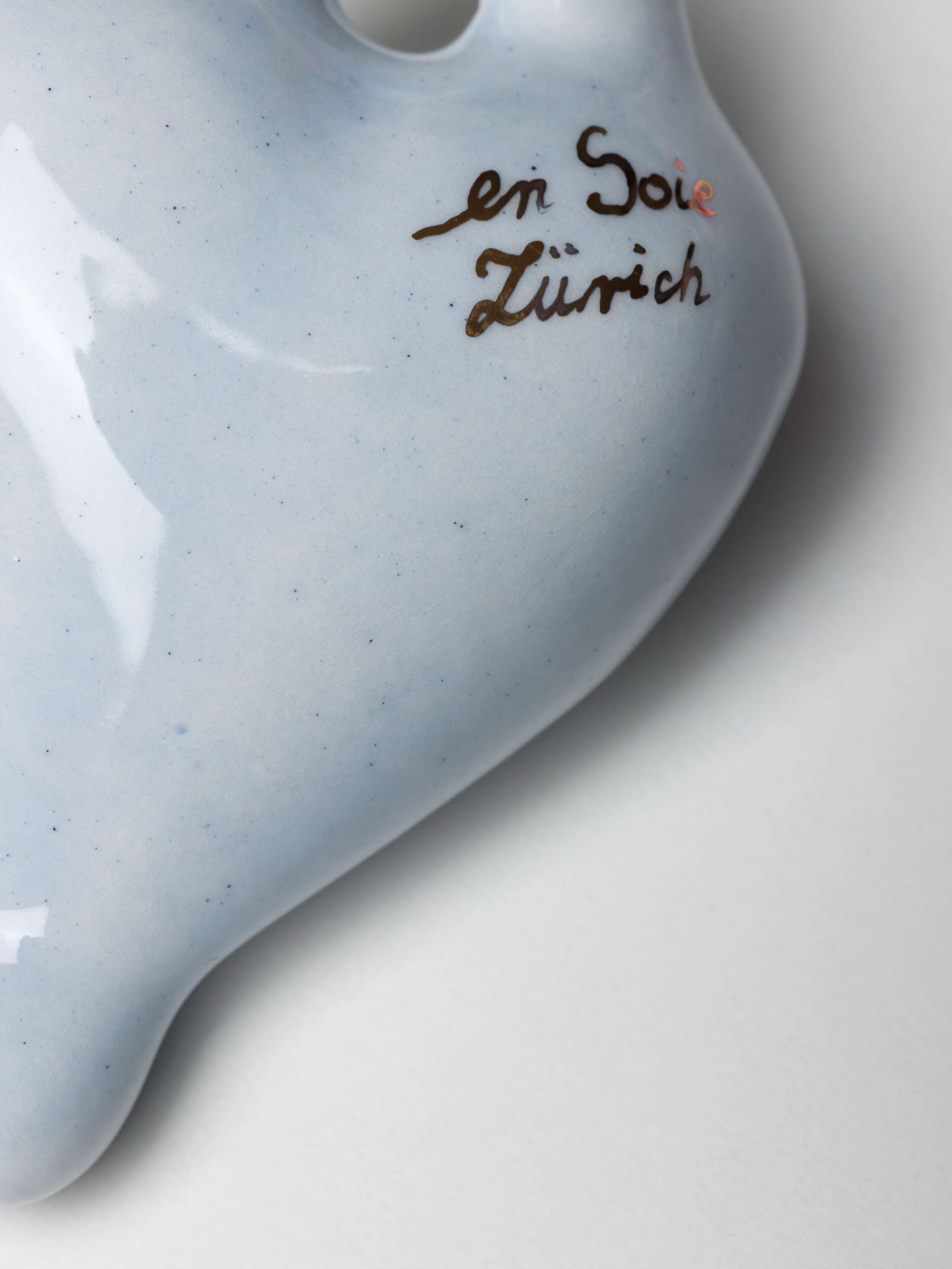 Spring heart ornament in light blue