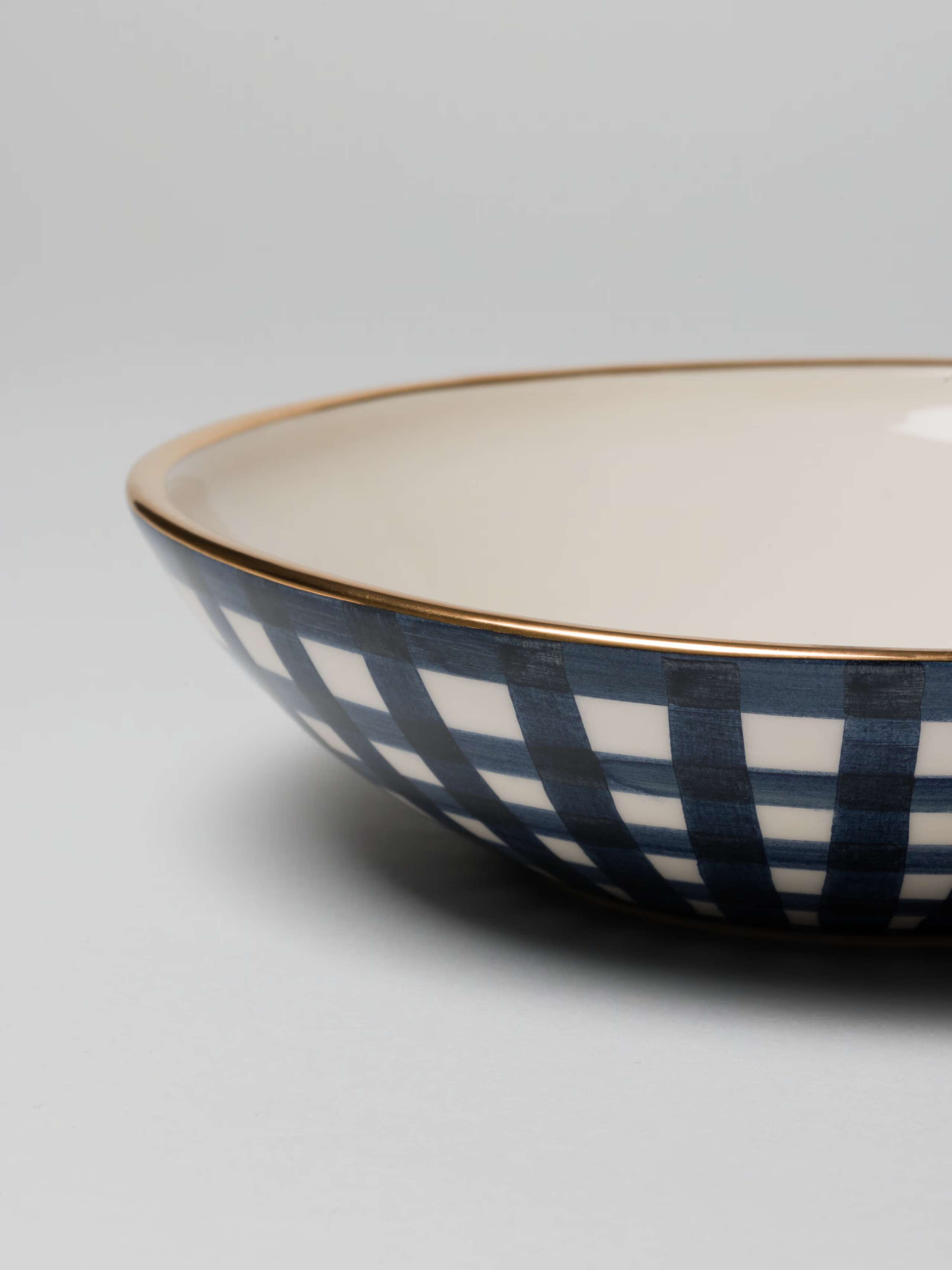 Beau Bowl close up of gold rim