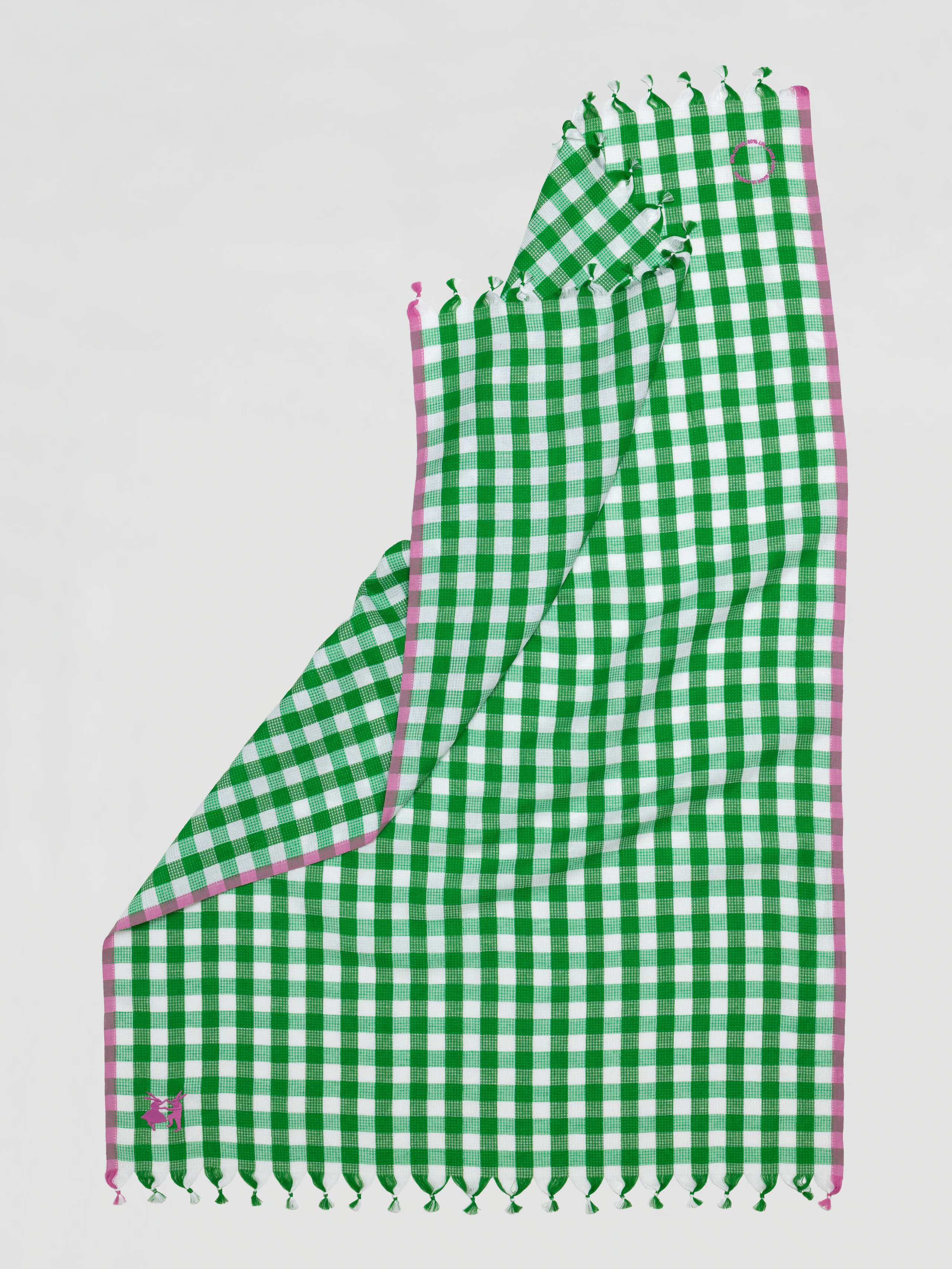 Dobby bath towel vichy, green