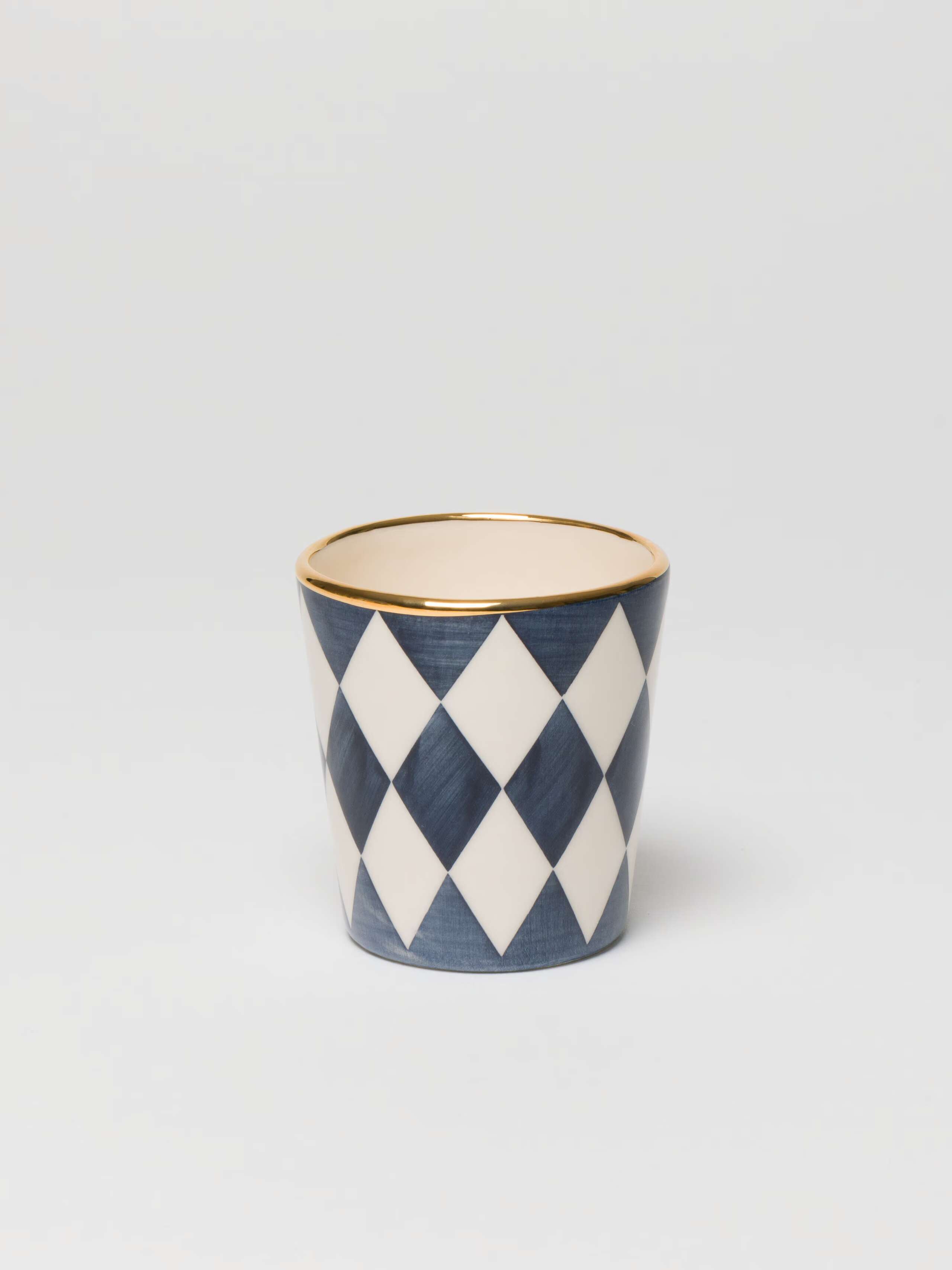 Sourire espresso Cup in zurich navy, diamond pattern