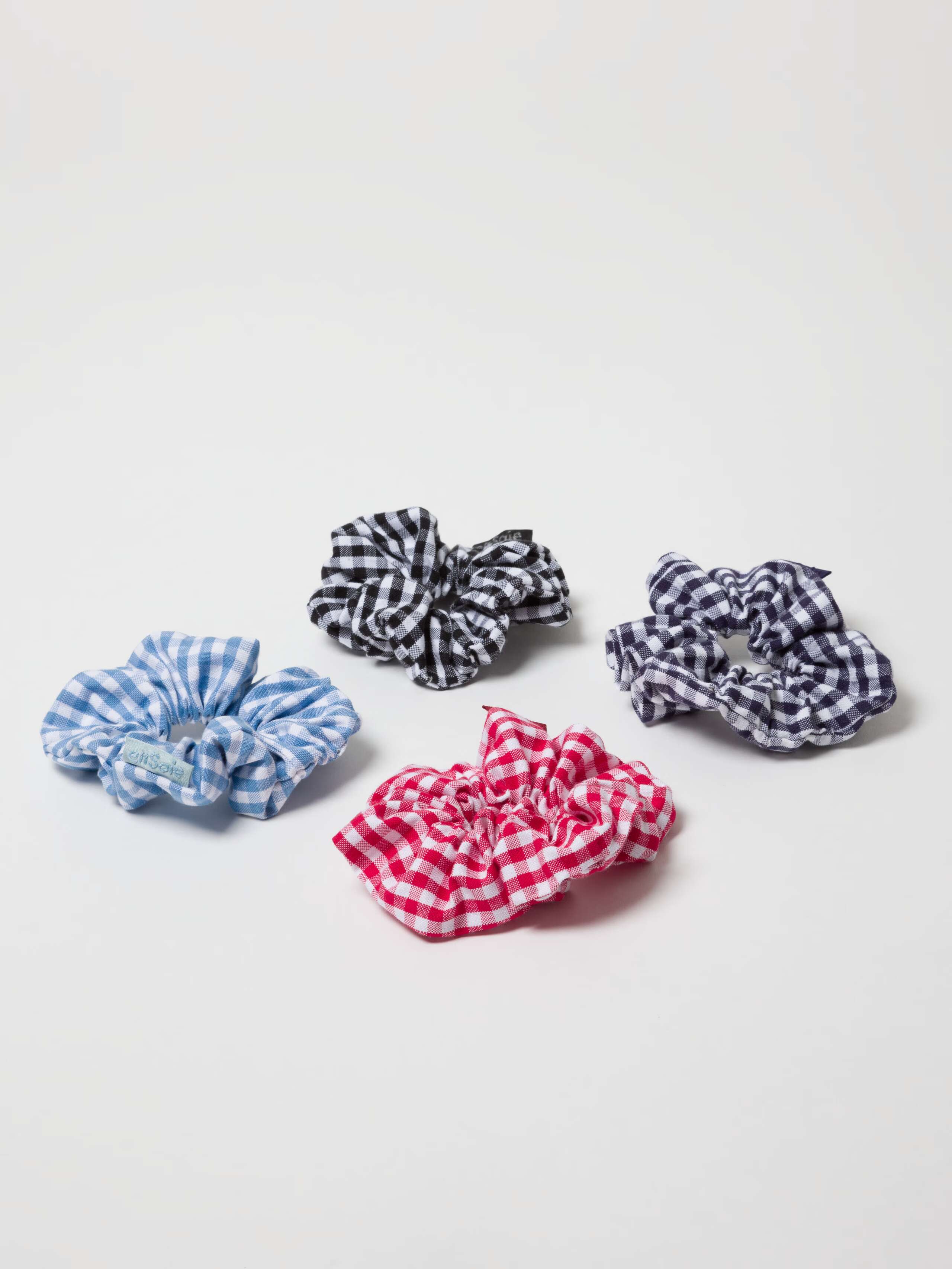 Vichy scrunchie sin four colour variations