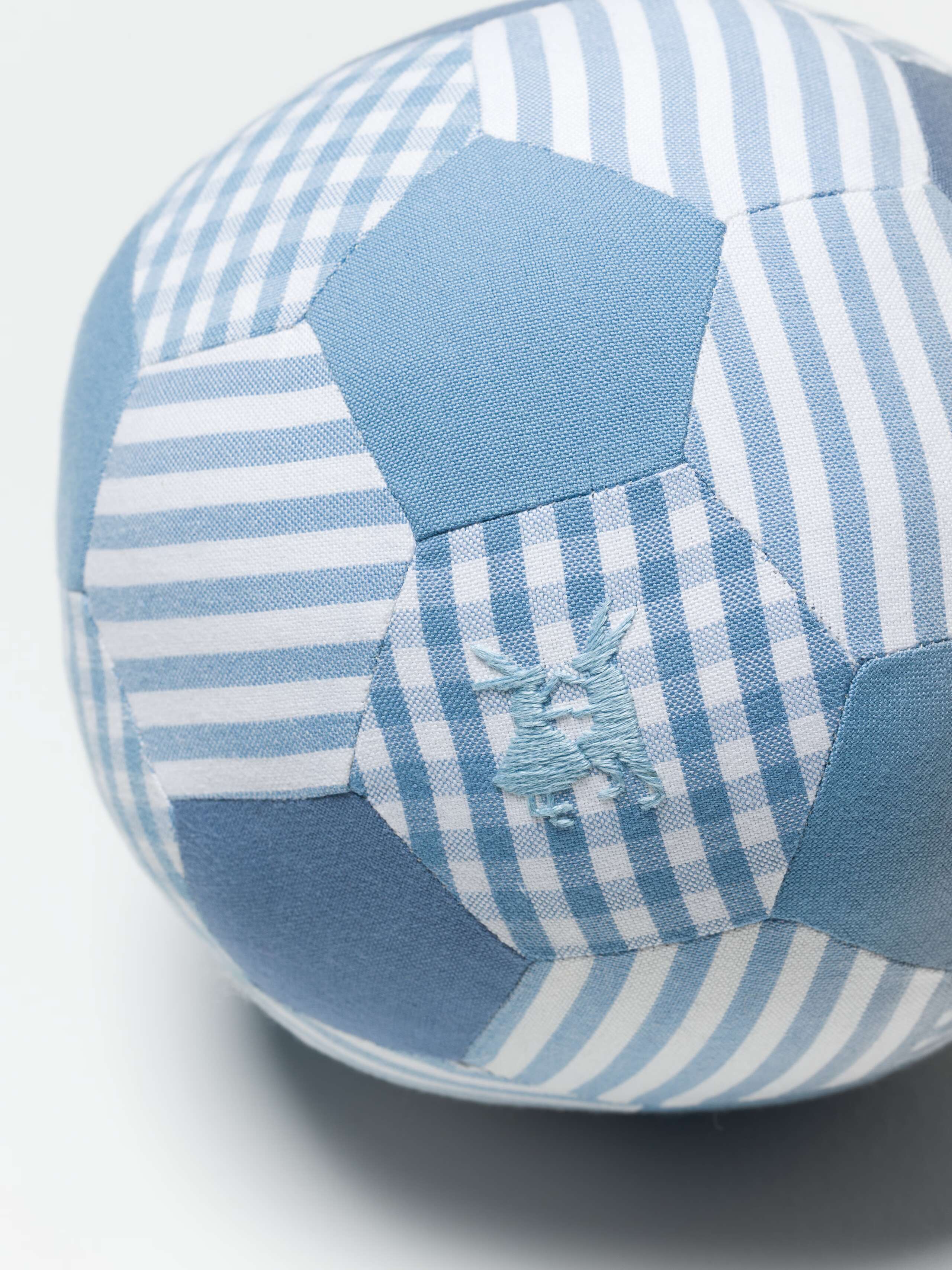cerulean blue football close up