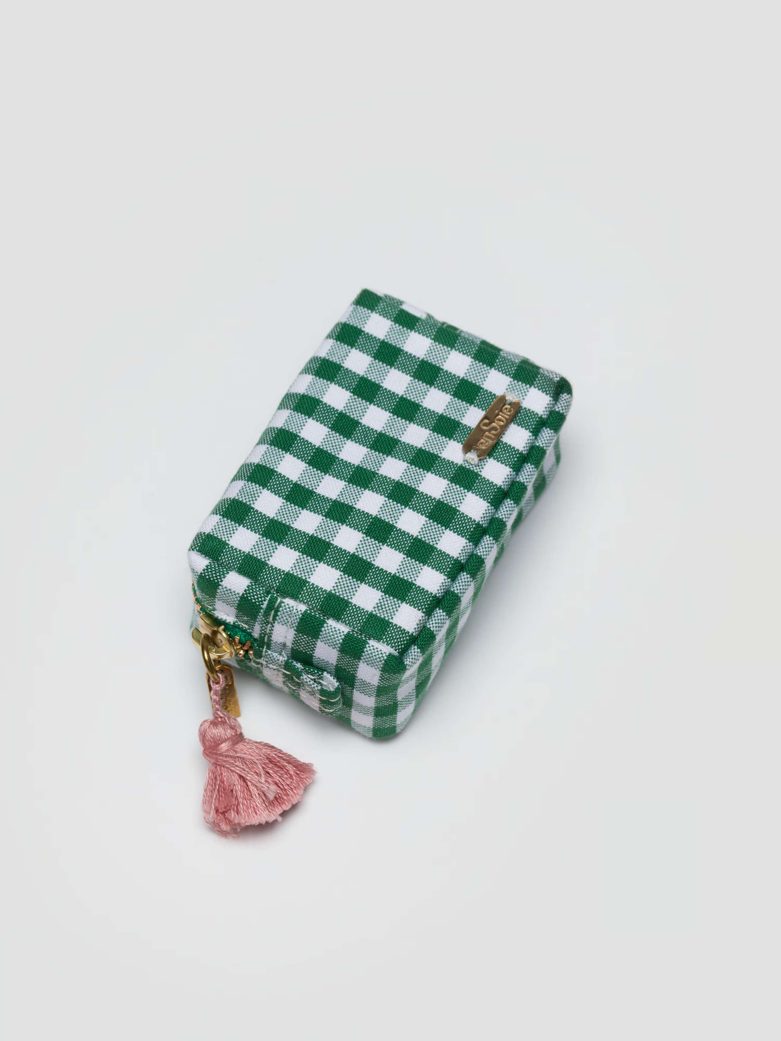 Fancy Tilda toiletry bag charm in linden green
