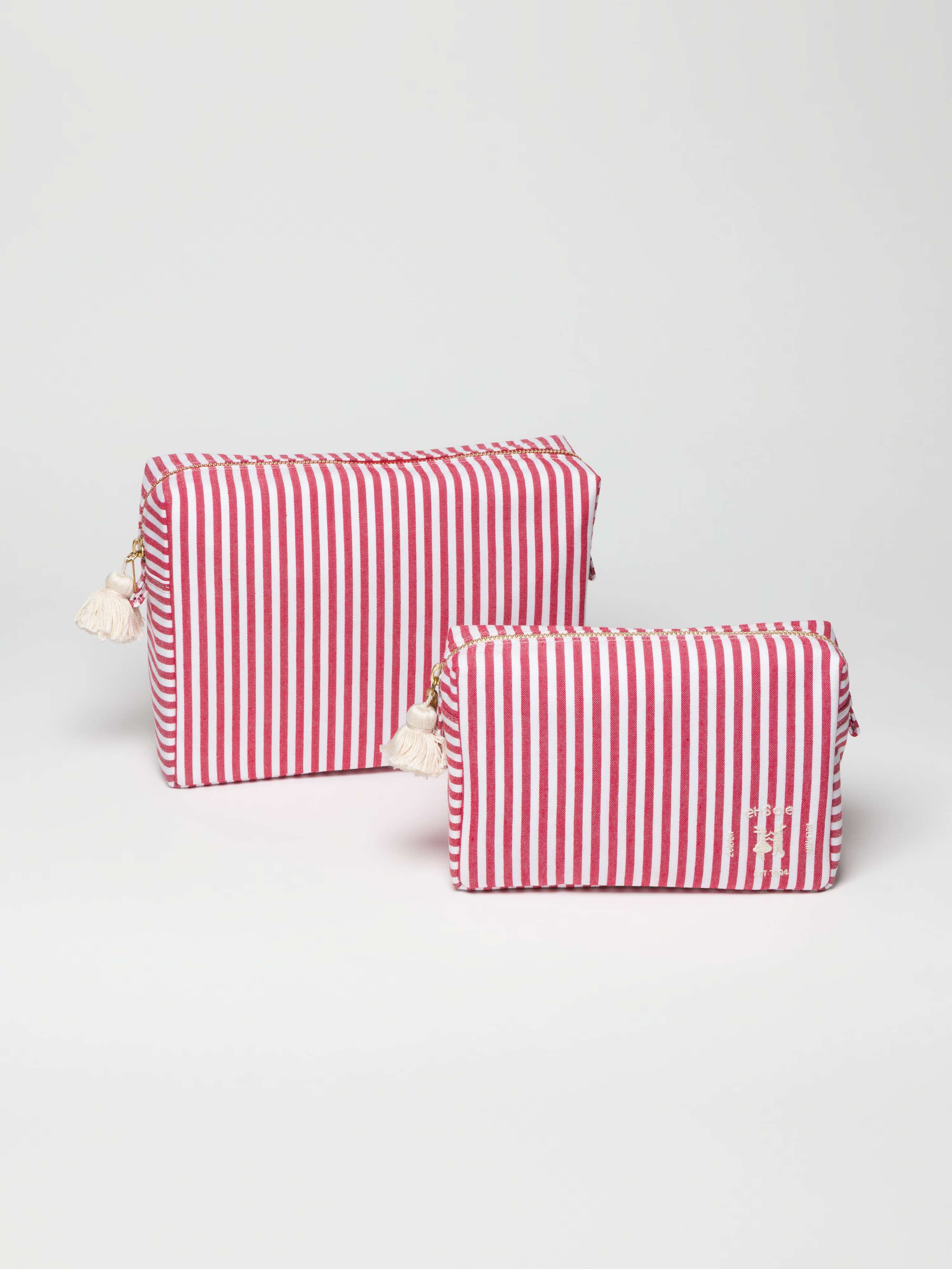 Tilda toiletry bag ensoie red stripes