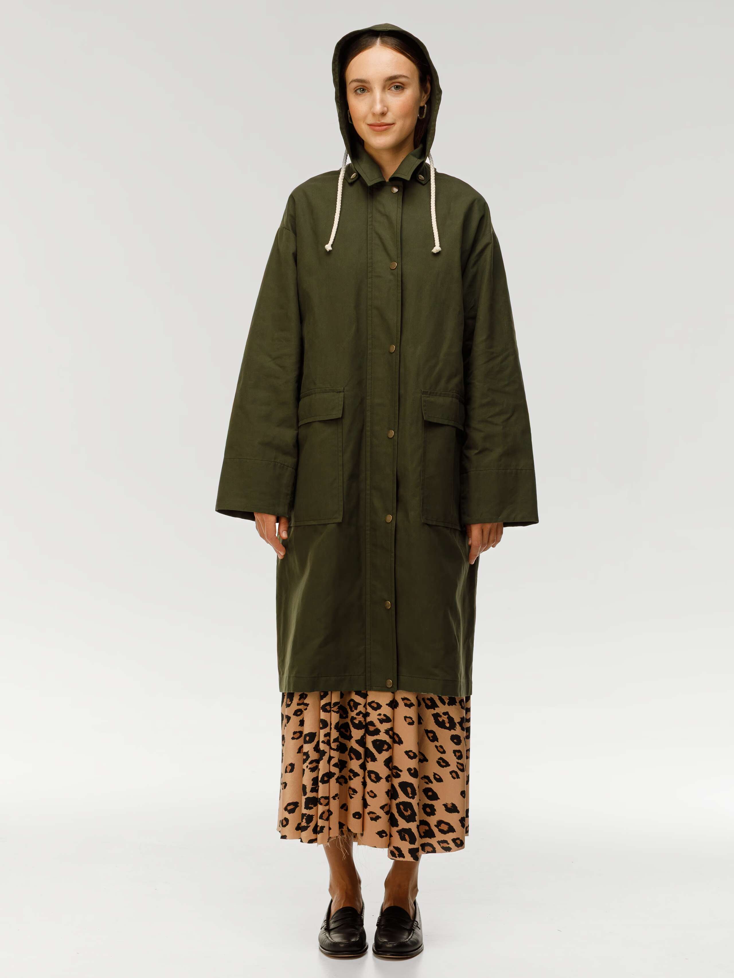 Ottilia coat in olive green