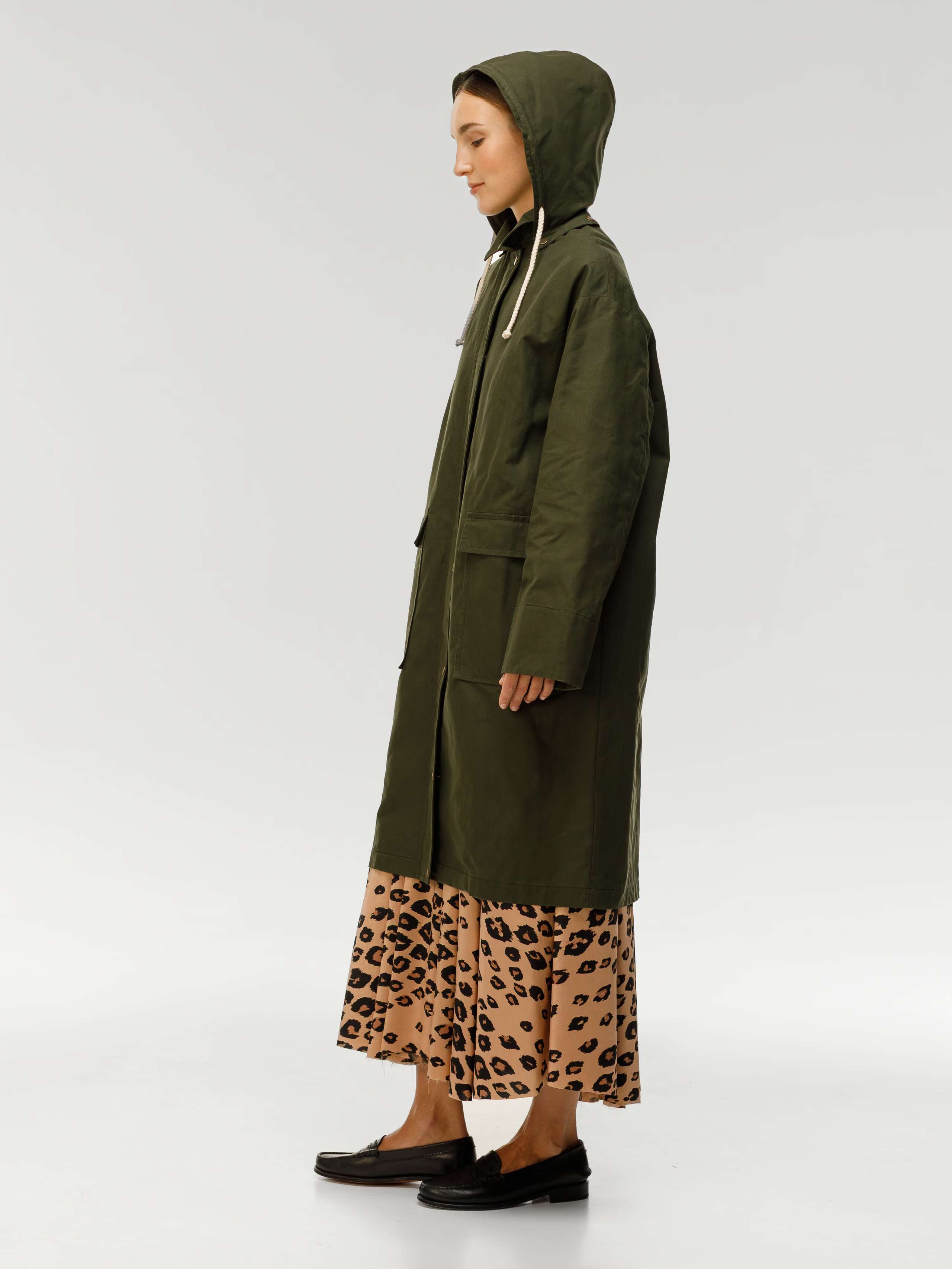 Ottilia coat in olive green