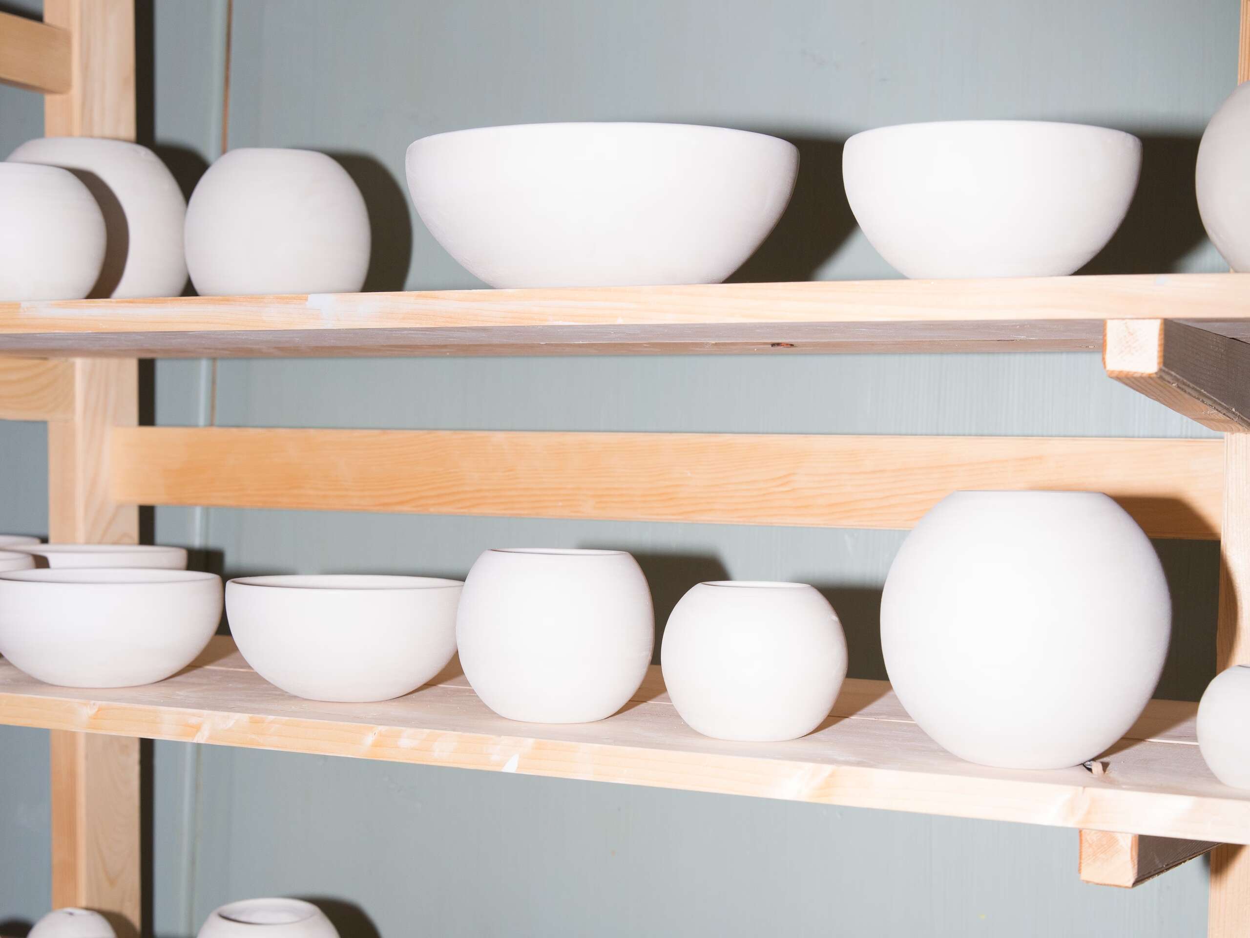 ceramic shapes at the ensoie atelier