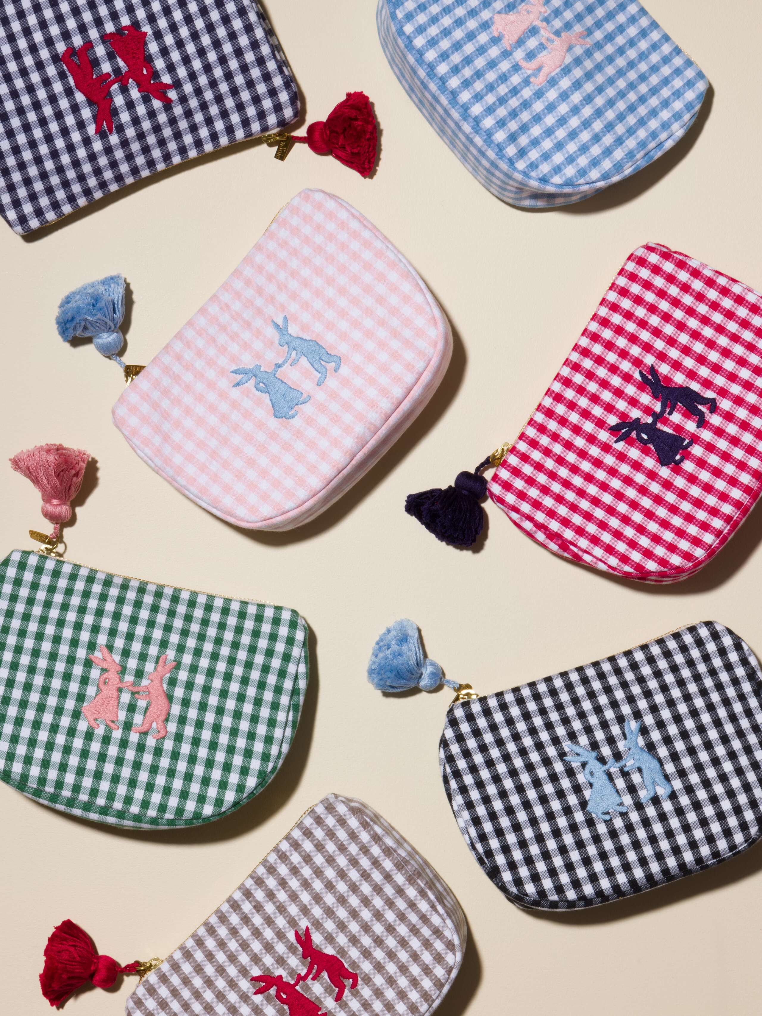 Stella toiletry bag clutch vichy cotton various colours