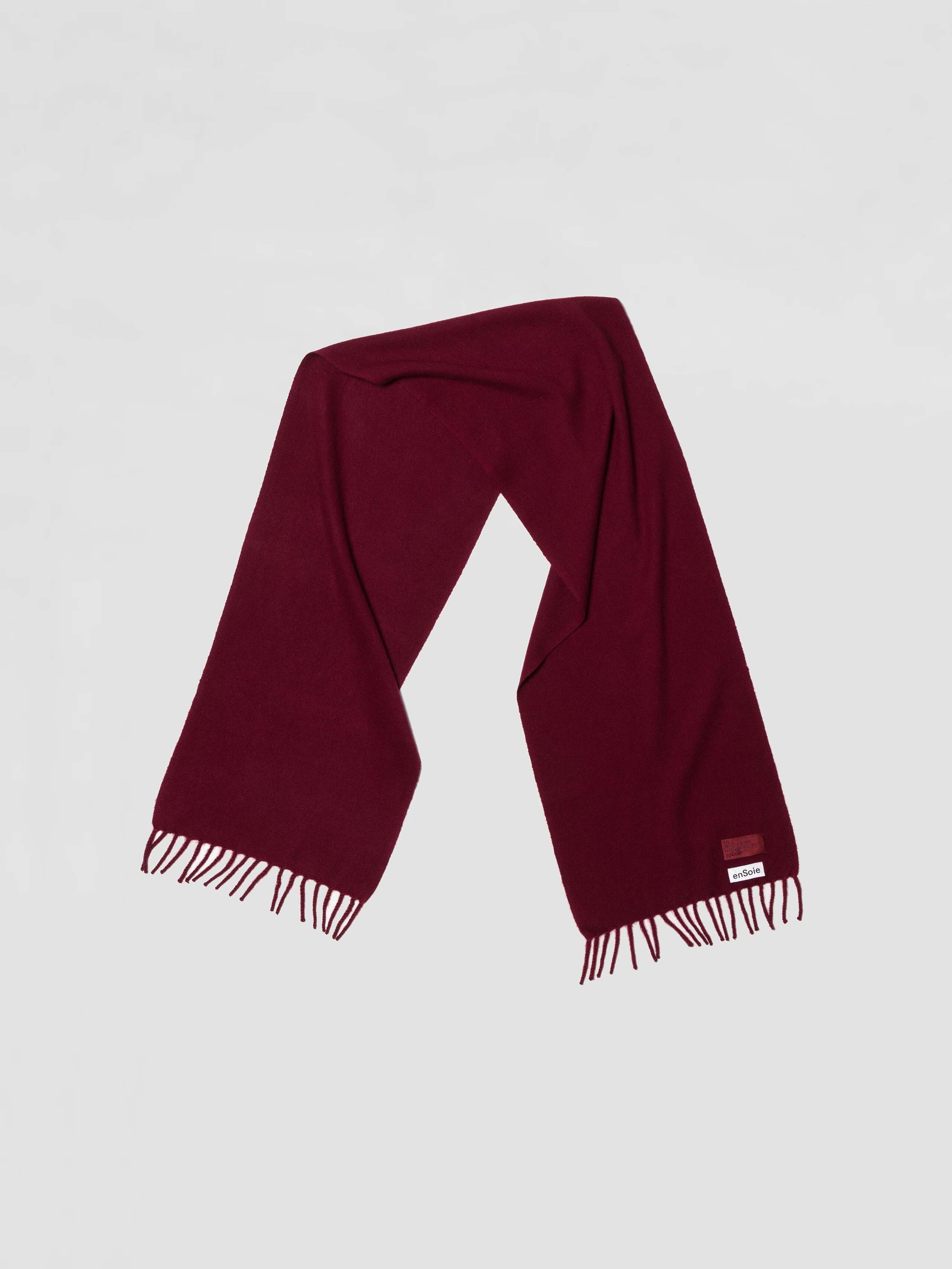 Edan felted cashmere scarf in deep puro red
