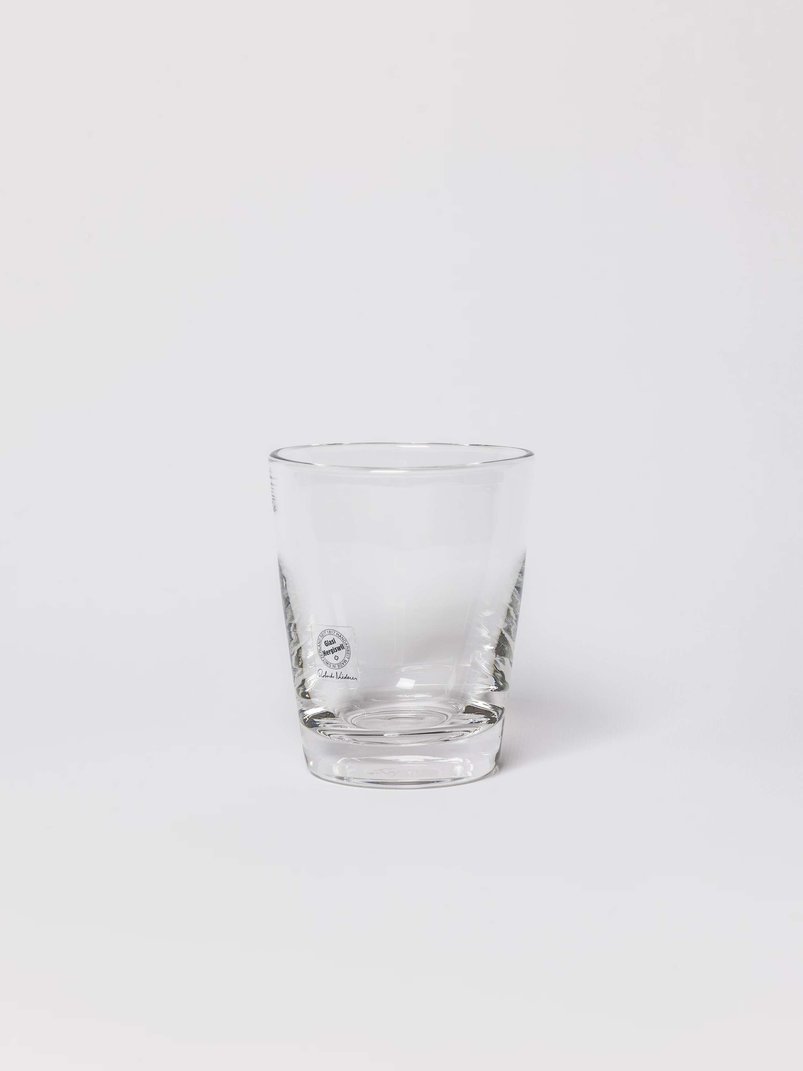 Small transparent drinking glass