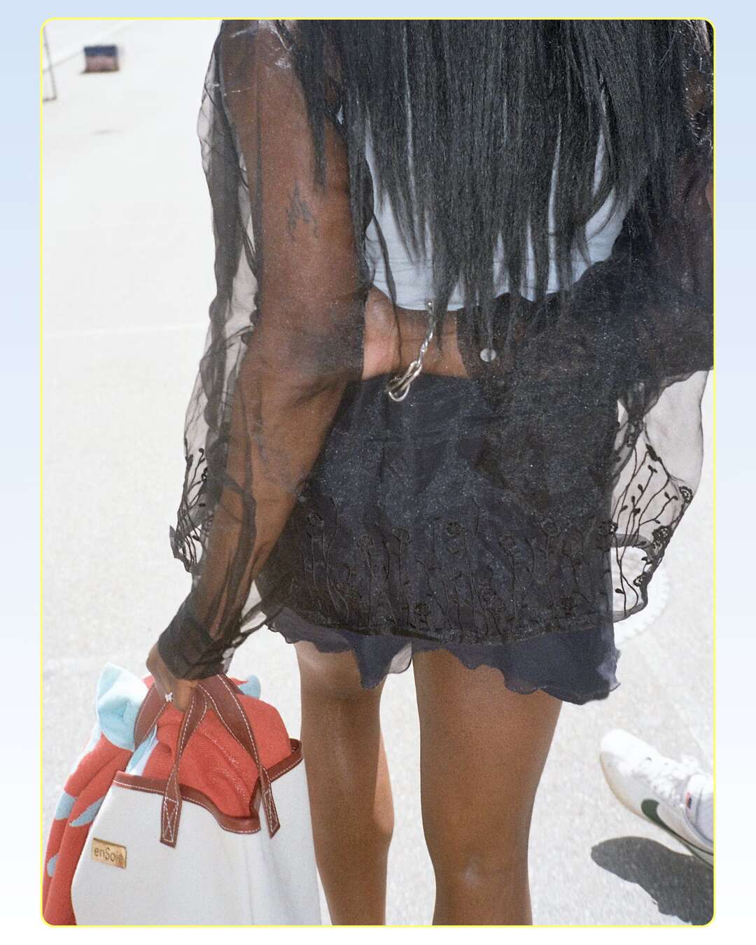 Picture of a women heading to the lake