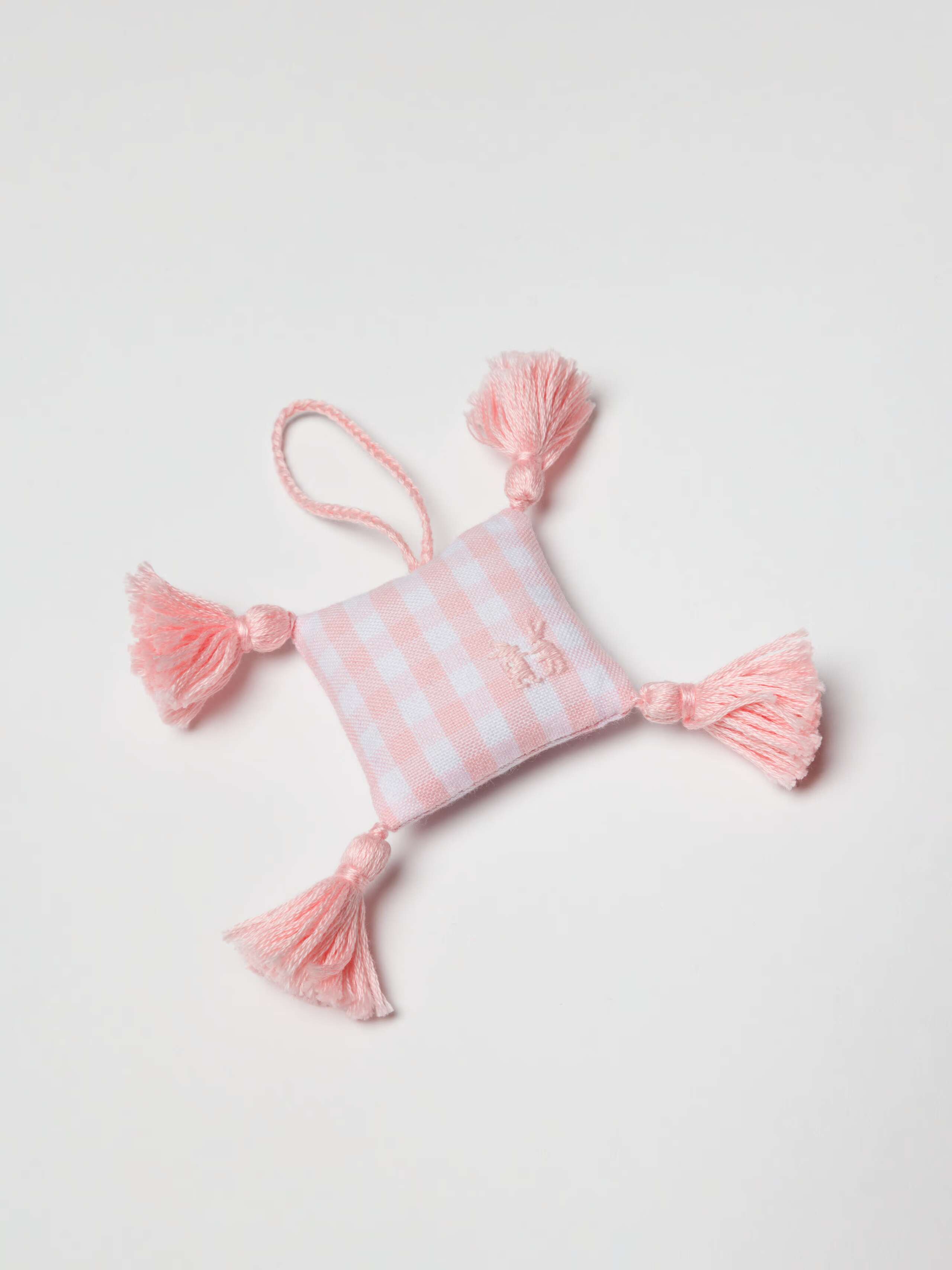 Mila pillow cover fancy charm in pink vichy cotton