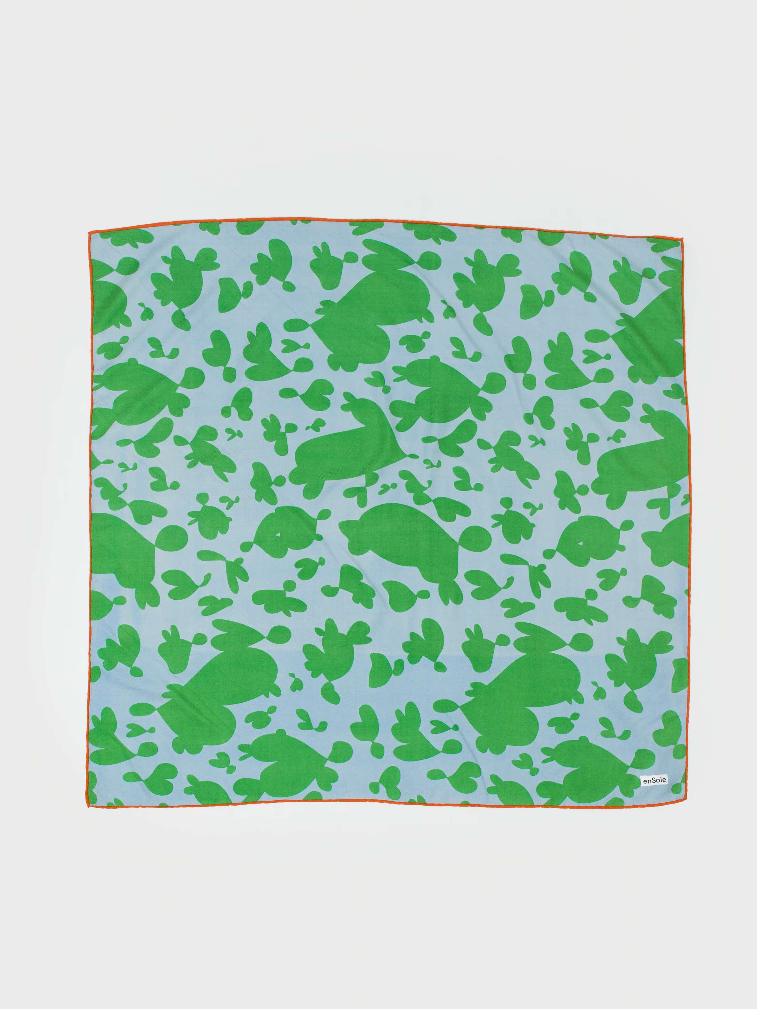 Picture of a foulards in light blue and green shades